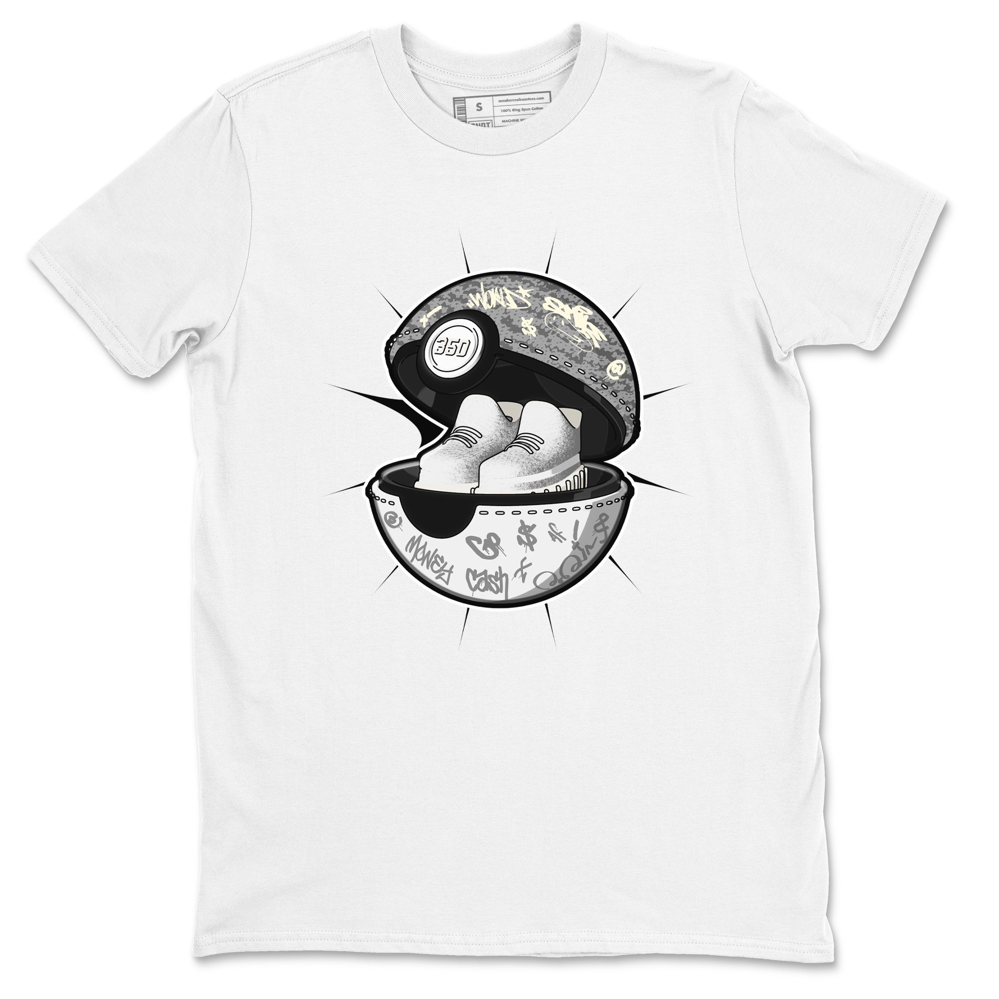 Yeezy 350 Static shirt to match jordans Sneaker Capsule sneaker tees Adidas Yeezy 350 Static Drip Gear Zone Unisex White 2 T-Shirt