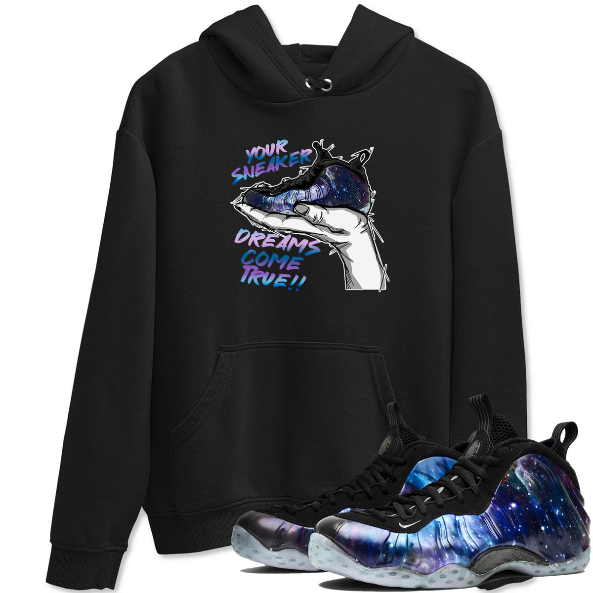 Foams One Galaxy shirts to match jordans Sneaker Dreams sneaker match tees Air Foamposite One Galaxy match shoes to clothes Drip Gear Zone unisex cotton Black 1 shirts