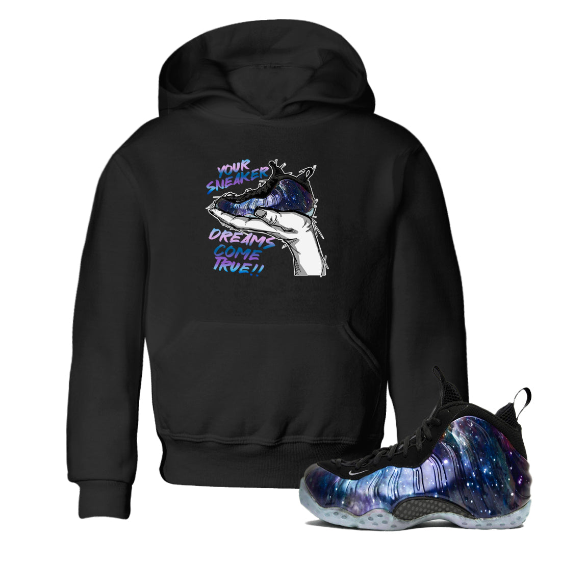 Foams One Galaxy shirts to match jordans Sneaker Dreams sneaker match tees Air Foamposite One Galaxy match shoes to clothes Drip Gear Zone Youth Baby Black 1 tee