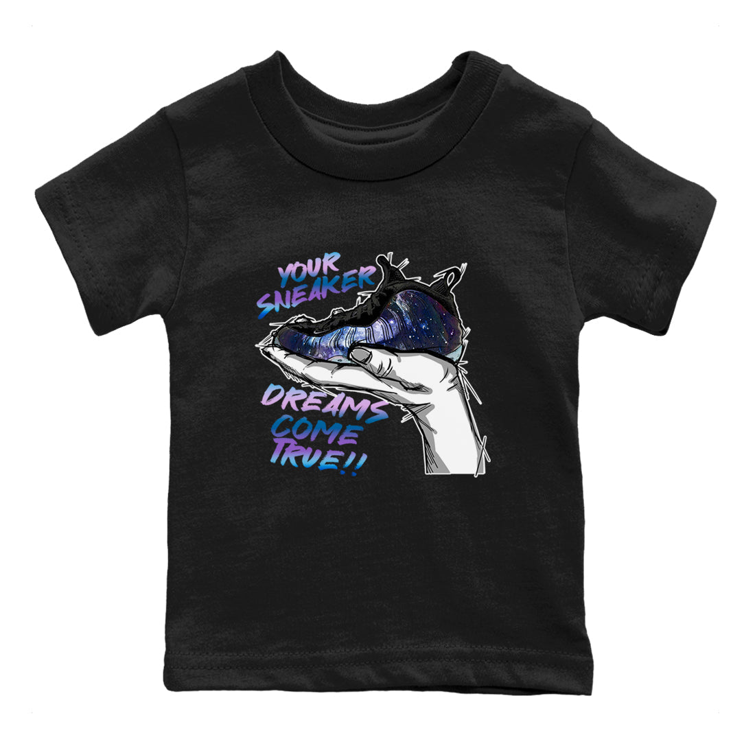 Foams One Galaxy shirts to match jordans Sneaker Dreams sneaker match tees Air Foamposite One Galaxy match shoes to clothes Drip Gear Zone Youth Baby Black 2 tee