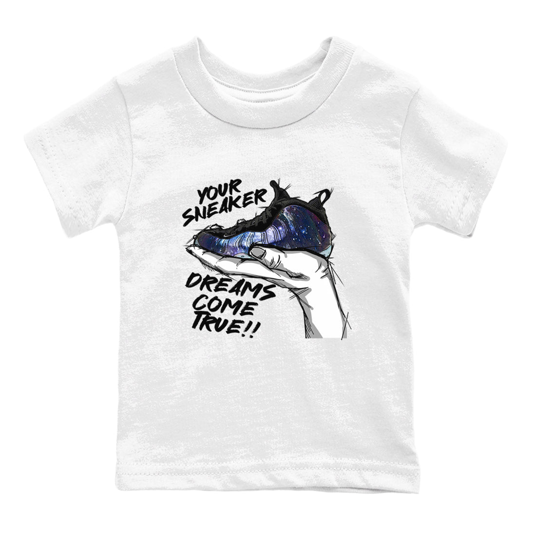 Foams One Galaxy shirts to match jordans Sneaker Dreams sneaker match tees Air Foamposite One Galaxy match shoes to clothes Drip Gear Zone Youth Baby White 2 tee