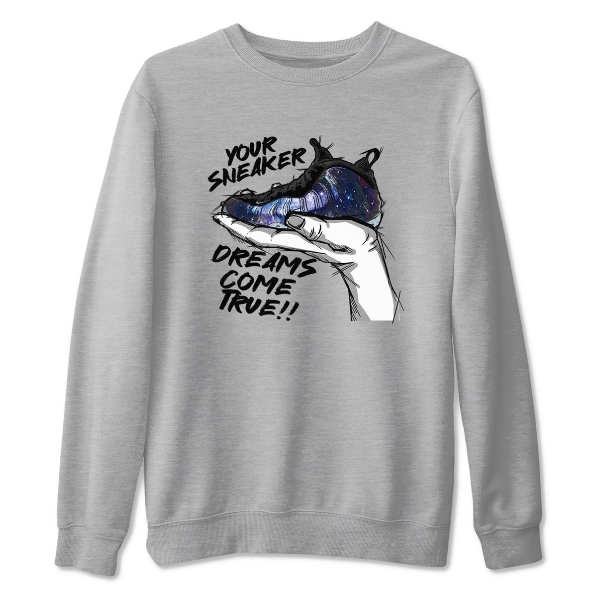 Foams One Galaxy shirts to match jordans Sneaker Dreams sneaker match tees Air Foamposite One Galaxy match shoes to clothes Drip Gear Zone unisex cotton Heather Grey 2 shirts