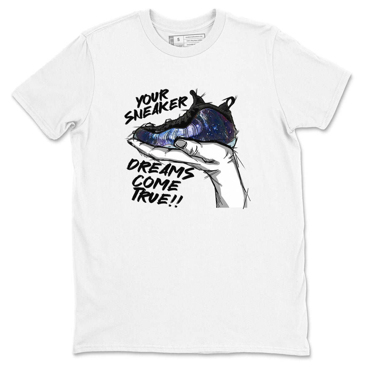 Foams One Galaxy shirts to match jordans Sneaker Dreams sneaker match tees Air Foamposite One Galaxy match shoes to clothes Drip Gear Zone unisex cotton White 2 shirts