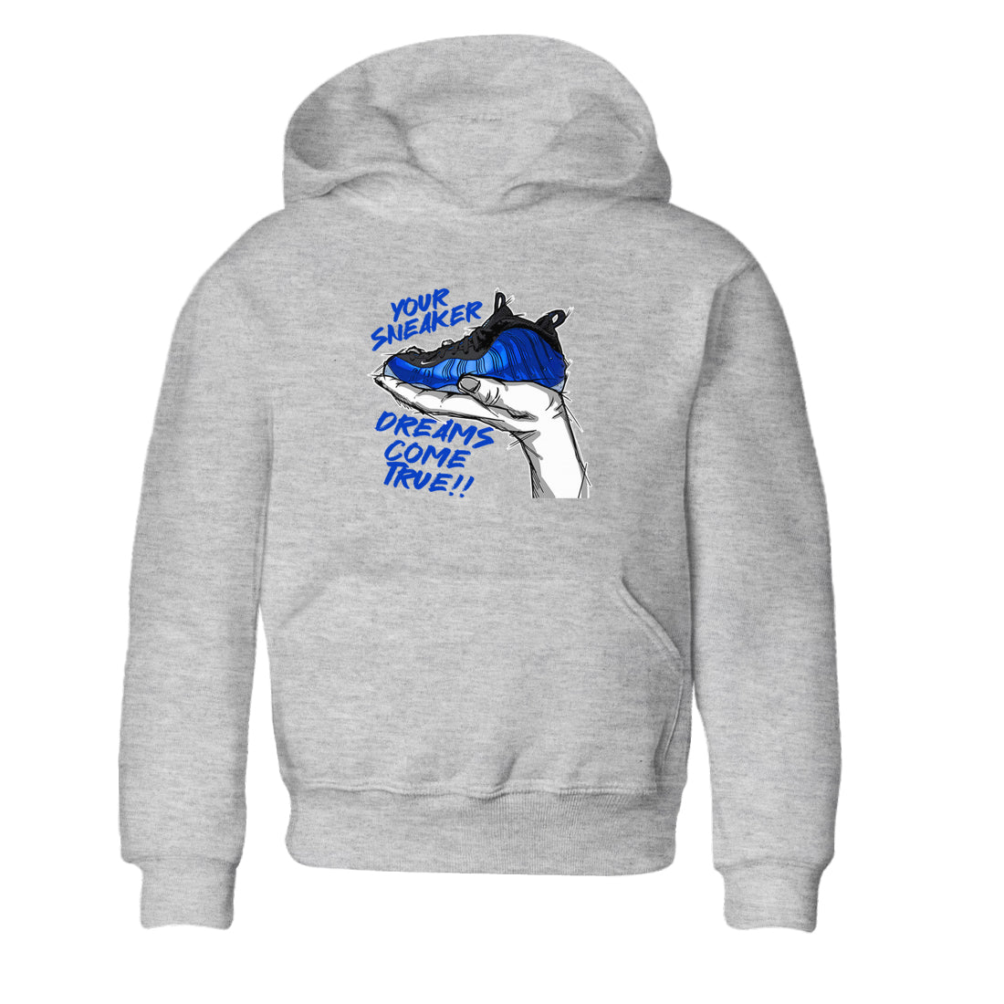 Foams One Royal shirts to match jordans Sneaker Dreams sneaker match tees Air Foamposite One Royal match shoes to clothes Drip Gear Zone Youth Baby Heather Grey 2 tee