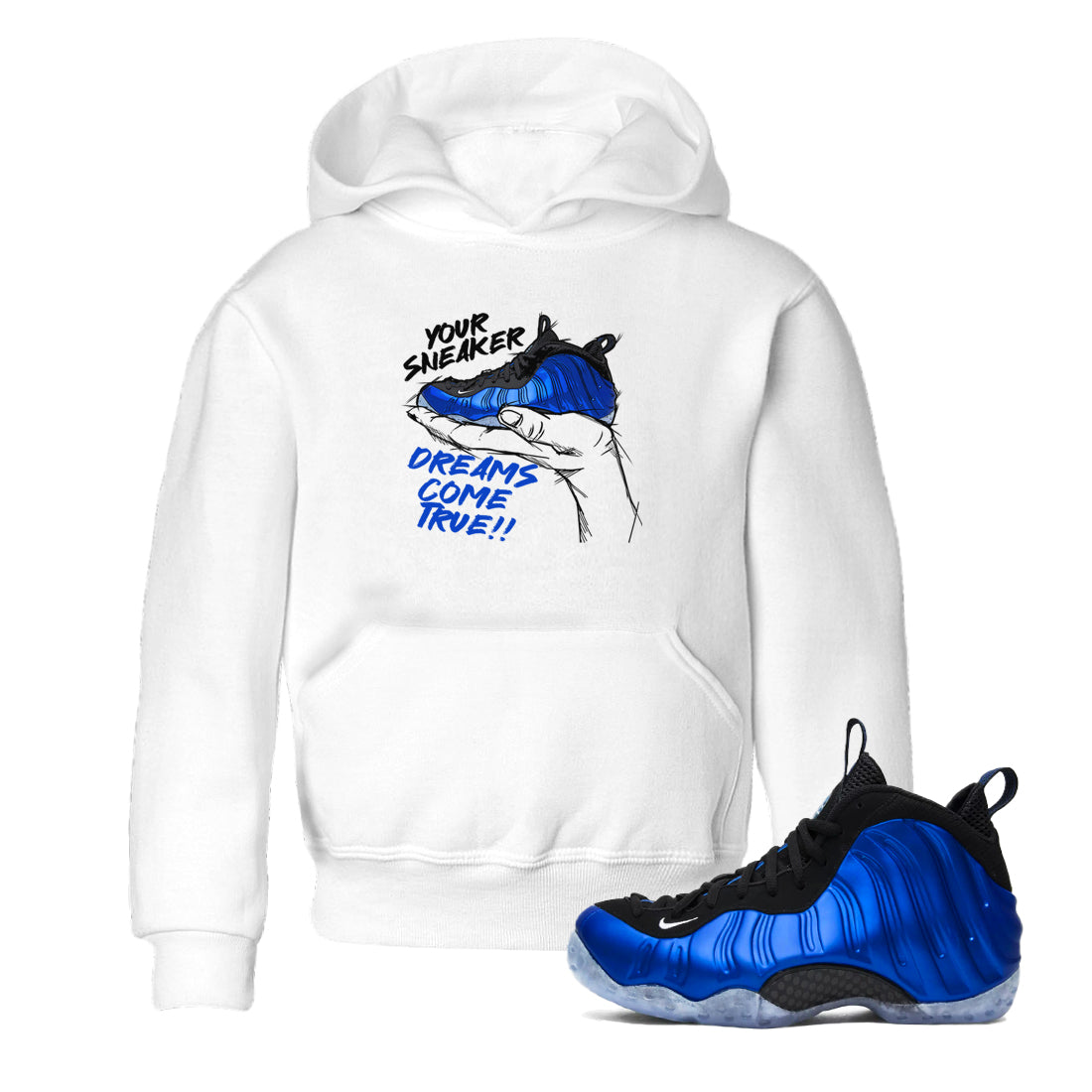 Foams One Royal shirts to match jordans Sneaker Dreams sneaker match tees Air Foamposite One Royal match shoes to clothes Drip Gear Zone Youth Baby White 1 tee