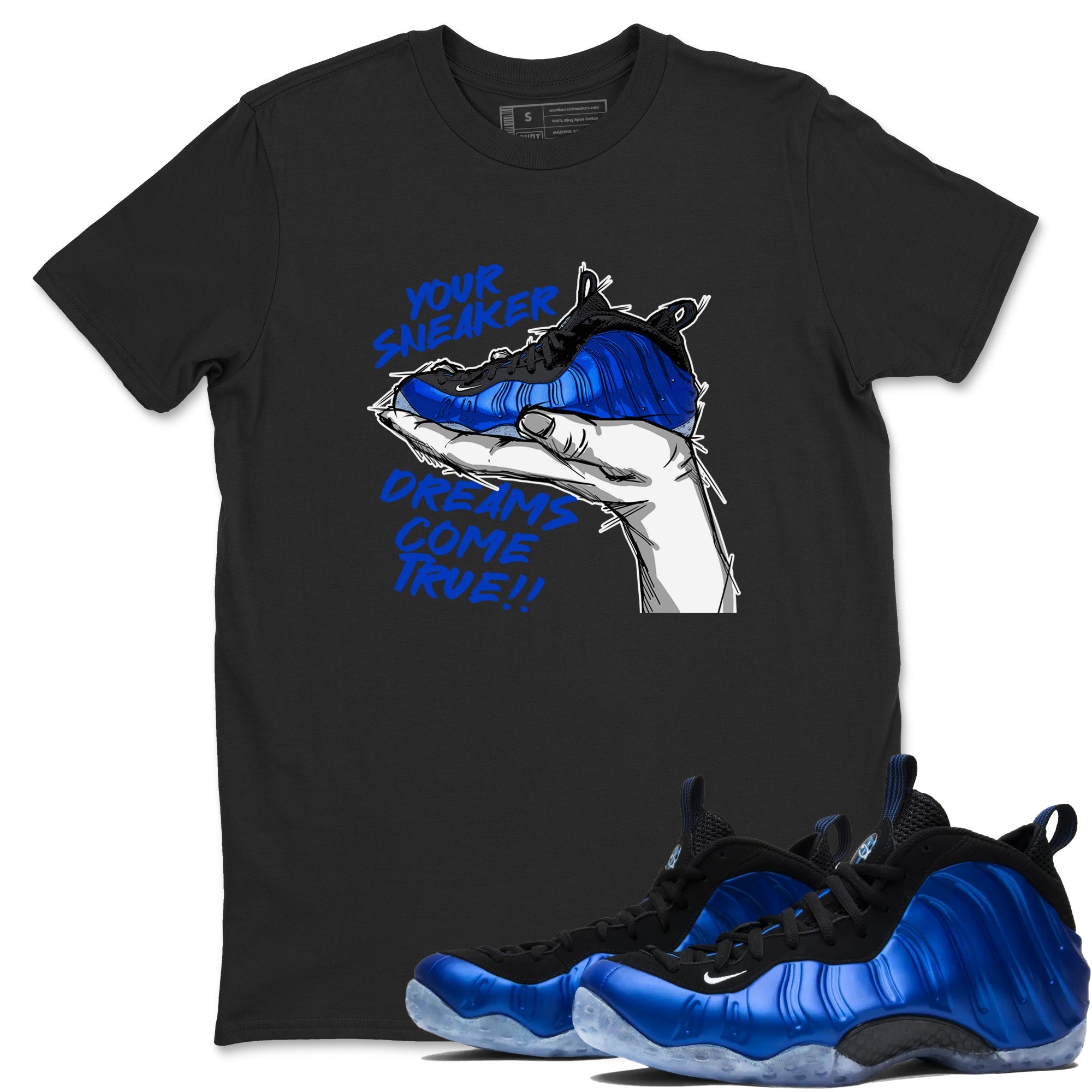 Foams One Royal shirts to match jordans Sneaker Dreams sneaker match tees Air Foamposite One Royal match shoes to clothes Drip Gear Zone unisex cotton Black 1 shirts