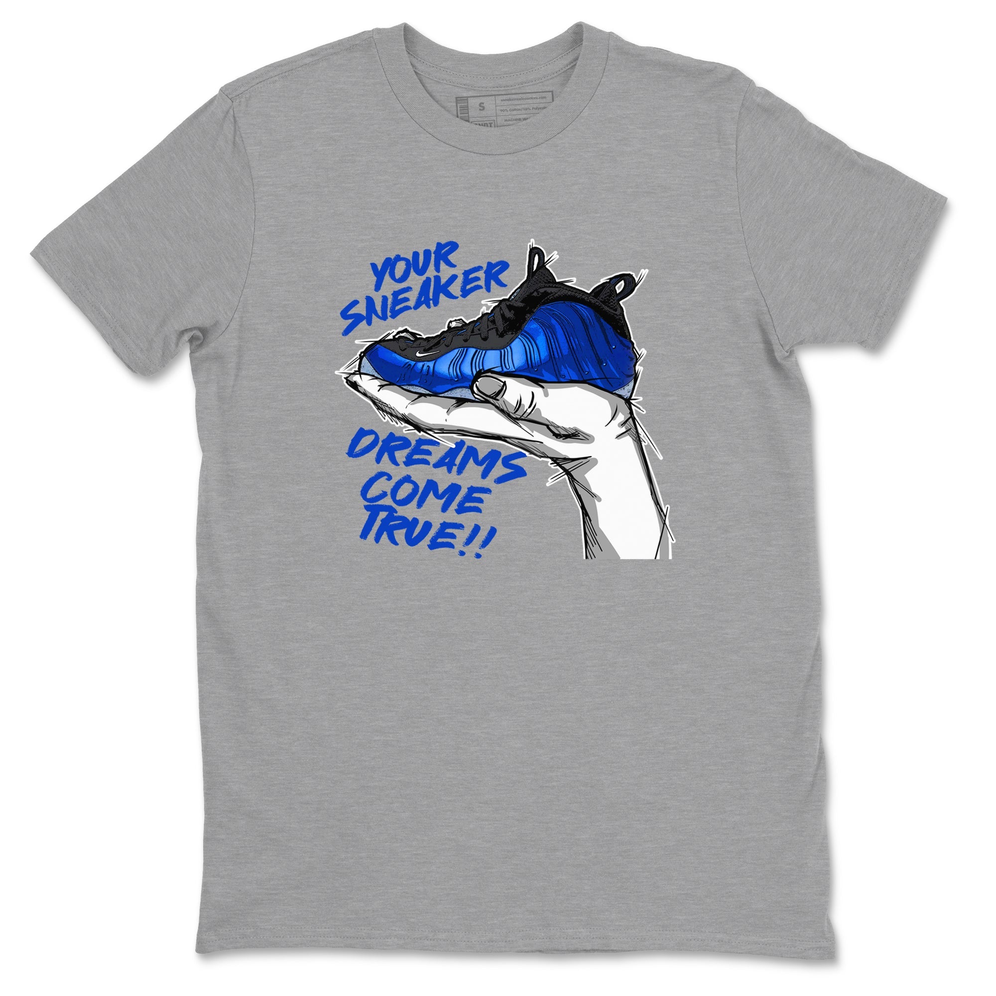 Foams One Royal shirts to match jordans Sneaker Dreams sneaker match tees Air Foamposite One Royal match shoes to clothes Drip Gear Zone unisex cotton Heather Grey 2 shirts