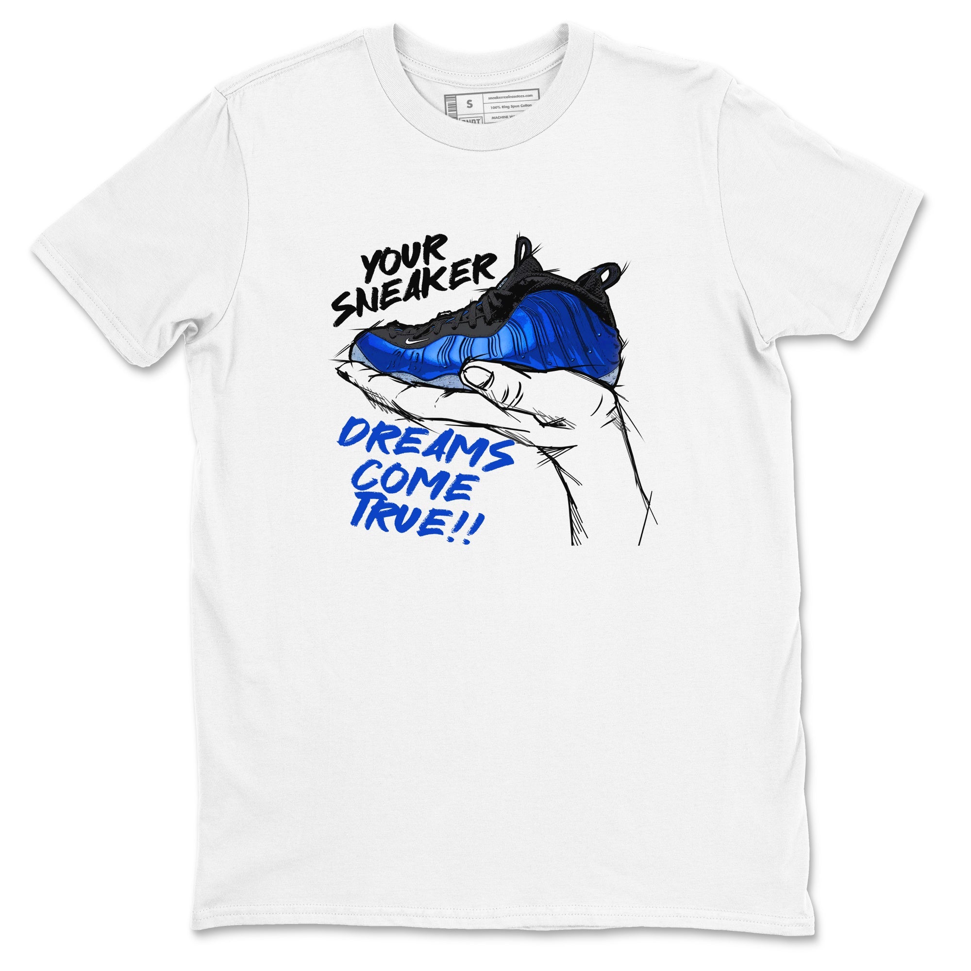 Foams One Royal shirts to match jordans Sneaker Dreams sneaker match tees Air Foamposite One Royal match shoes to clothes Drip Gear Zone unisex cotton White 2 shirts