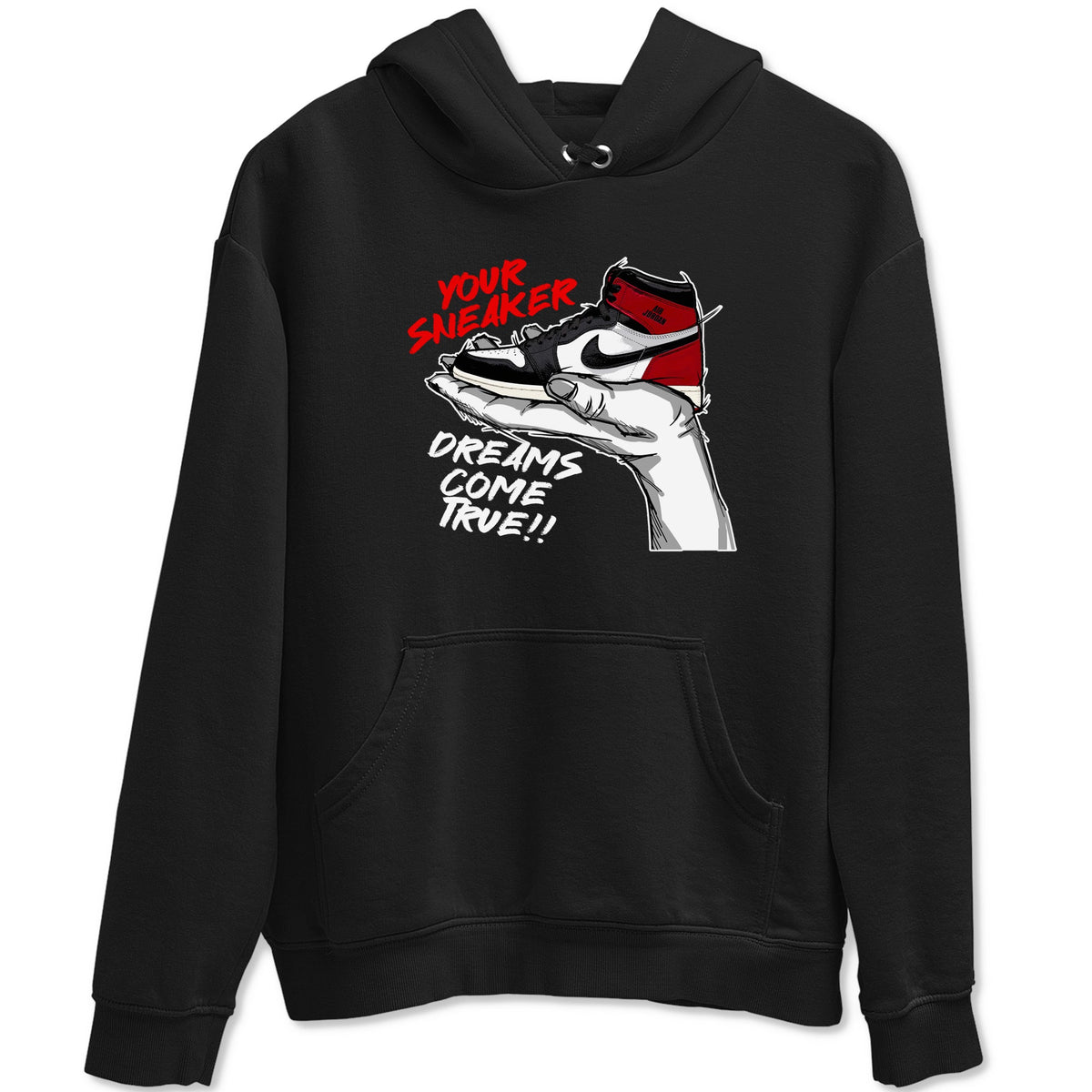 1s Black Toe Reimagined shirts to match jordans Sneaker Dreams sneaker match tees Air Jordan 1 High OG Black Toe Reimagined match shoes to clothes Drip Gear Zone unisex cotton Black 2 shirts