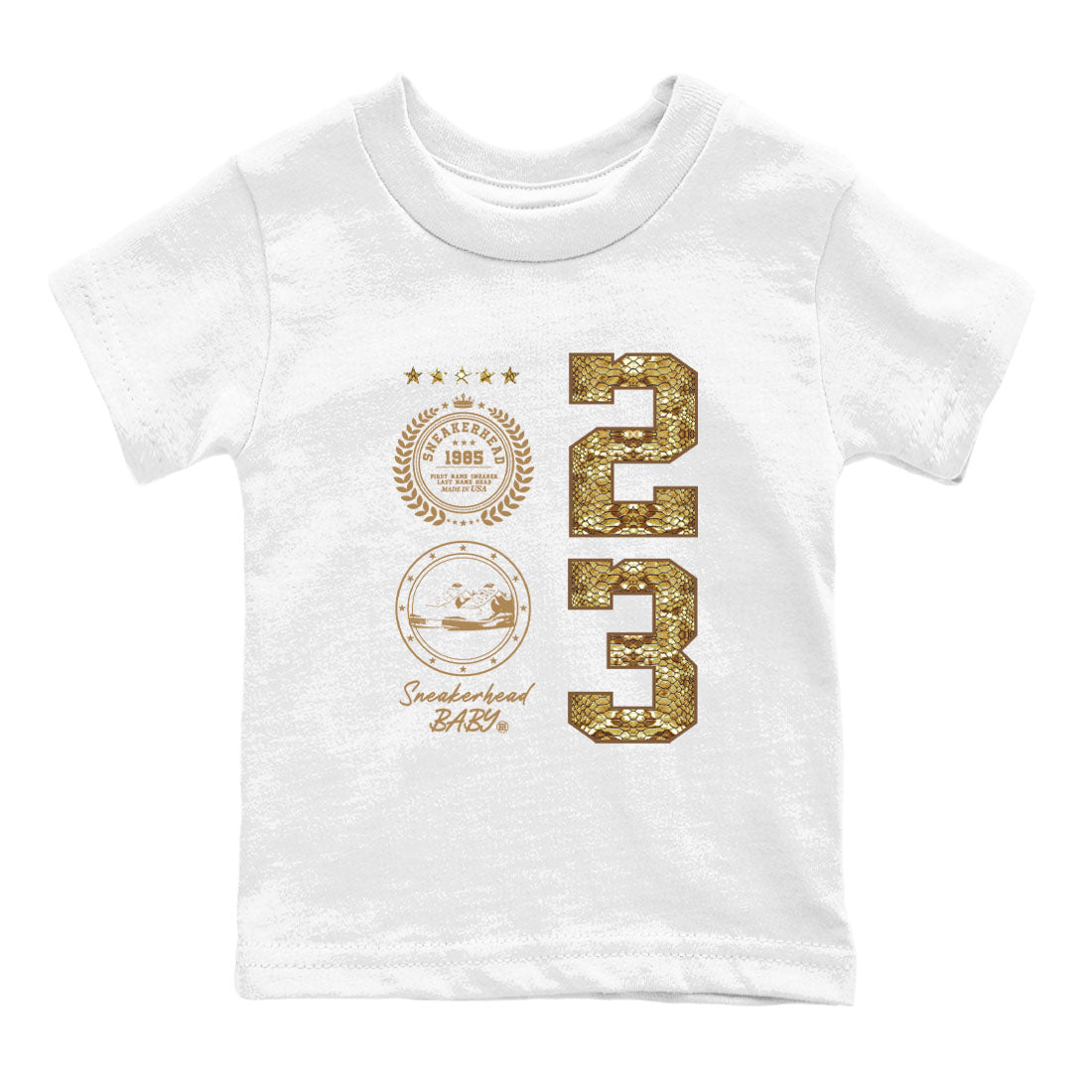 Air Force 1 Ivory Snake shirt to match jordans Sneaker Emblem sneaker tees Air Force 1 Ivory Snake Drip Gear Zone baby toddler White 2 cotton Shirt
