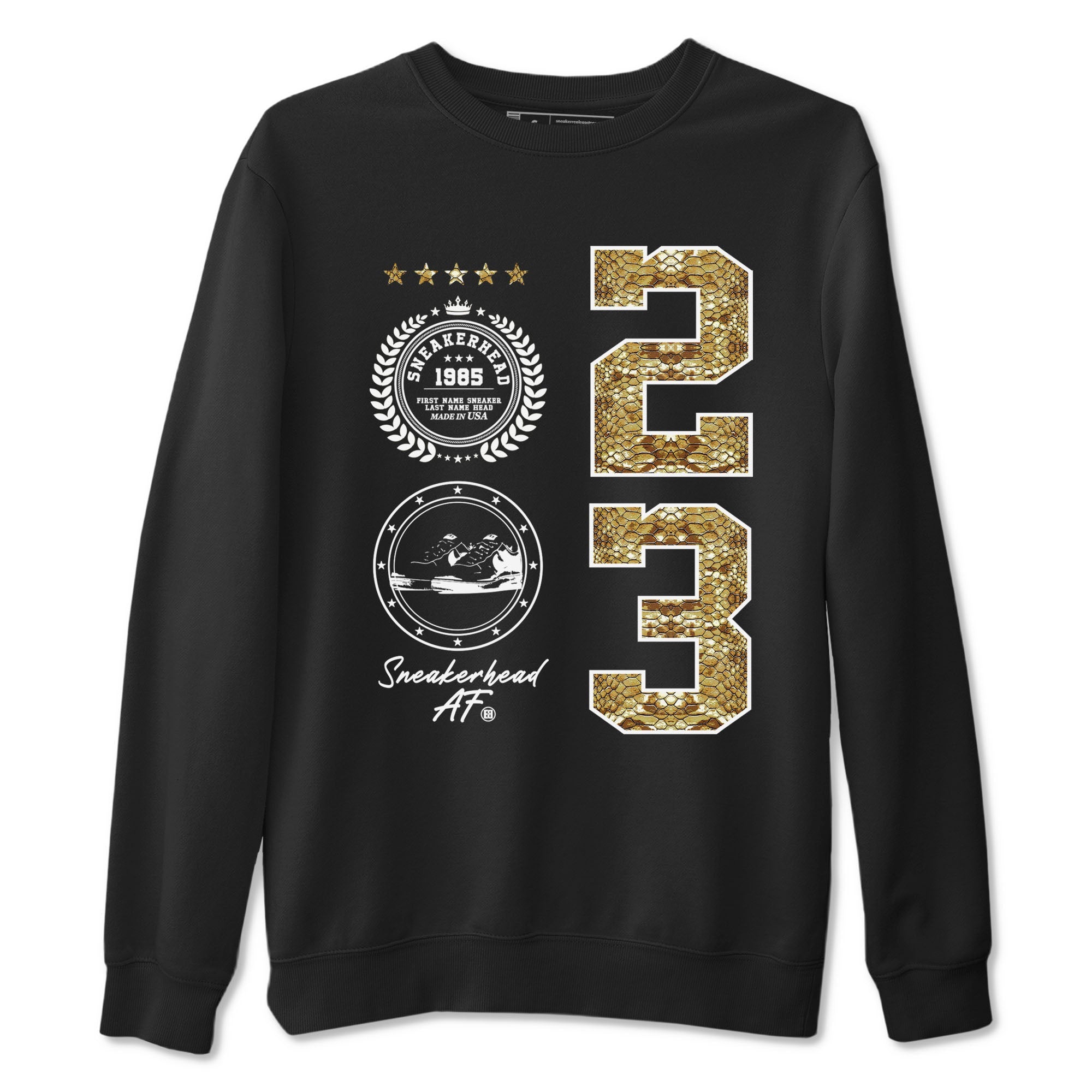 Air Force 1 Ivory Snake shirt to match jordans Sneaker Emblem sneaker tees Air Force 1 Ivory Snake Drip Gear Zone unisex cotton Black 2 crew neck shirt