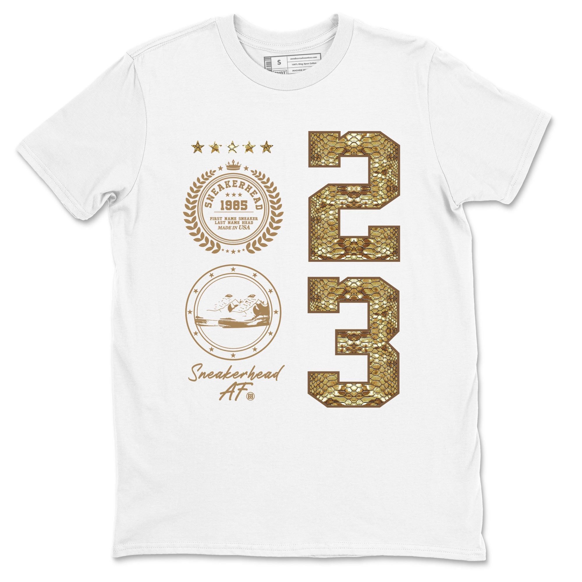 Air Force 1 Ivory Snake shirt to match jordans Sneaker Emblem sneaker tees Air Force 1 Ivory Snake Drip Gear Zone unisex cotton White 2 crew neck shirt