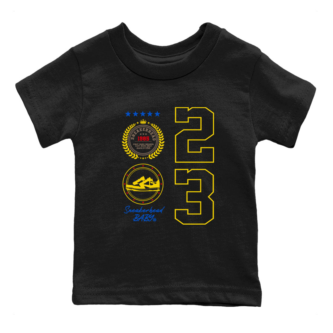 Air Jordan 1 Low x Travis Scott x Canary shirt to match jordans Sneaker Emblem sneaker tees Air Jordan 1 Travis Scott Canary Streetwear Brand Drip Gear Zone baby toddler Black 2 cotton Shirt