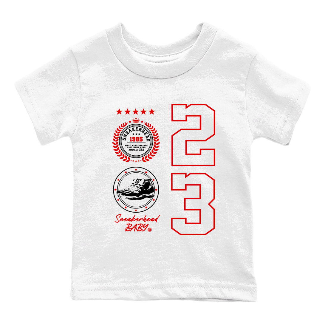 11s Cherry shirts to match jordans Sneaker Emblem sneaker match tees Air Jordan 11 Retro Cherry match shoes to clothes Drip Gear Zone Youth Baby White 2 tee