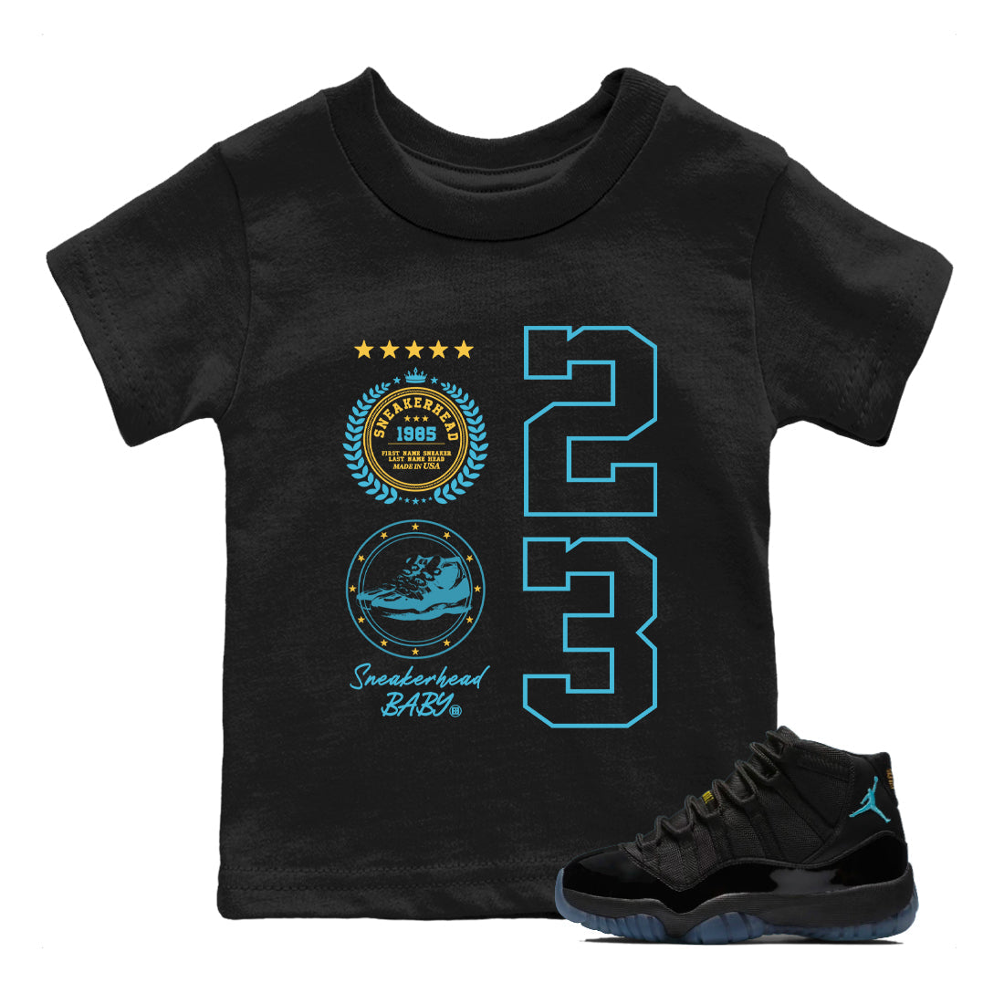 Sneaker Threads  Sneaker Tees To Match Air Jordan 11 Retro Gamma  Sneaker Emblem Youth Graphic Tee Black 1. Perfect for Jordan releases 2025 colorways.
