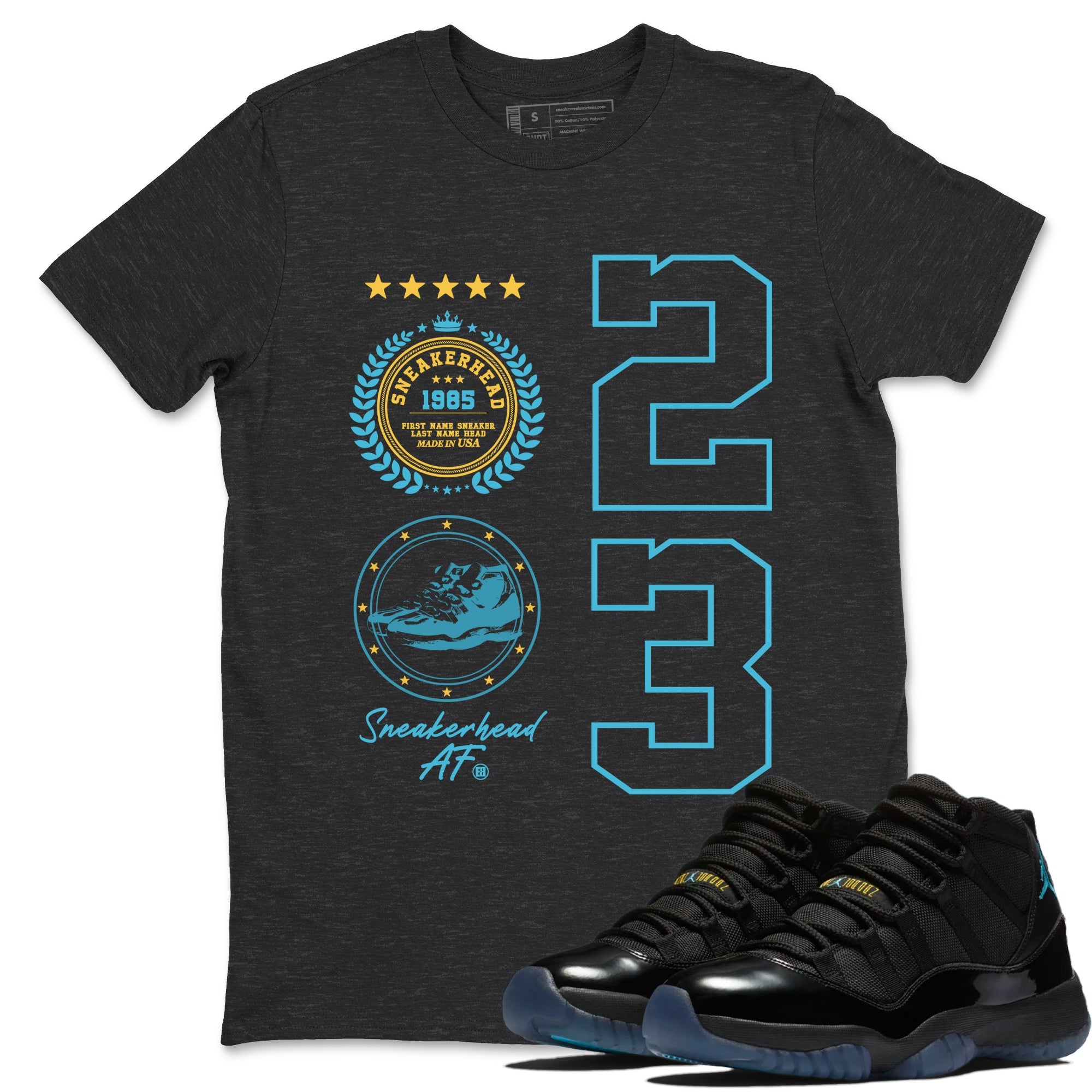 Sneaker Threads  Sneaker Tees To Match Air Jordan 11 Retro Gamma  Sneaker Emblem Graphic Tee Charcoal Heather 1. Perfect for Jordan releases 2025 colorways.