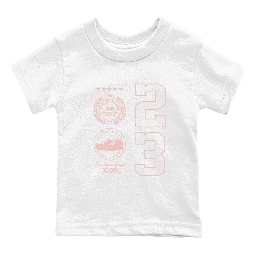 11s Legend Pink shirt to match jordans Sneaker Emblem sneaker tees Air Jordan 11 Legend Pink Drip Gear Zone baby toddler White 2 cotton Shirt