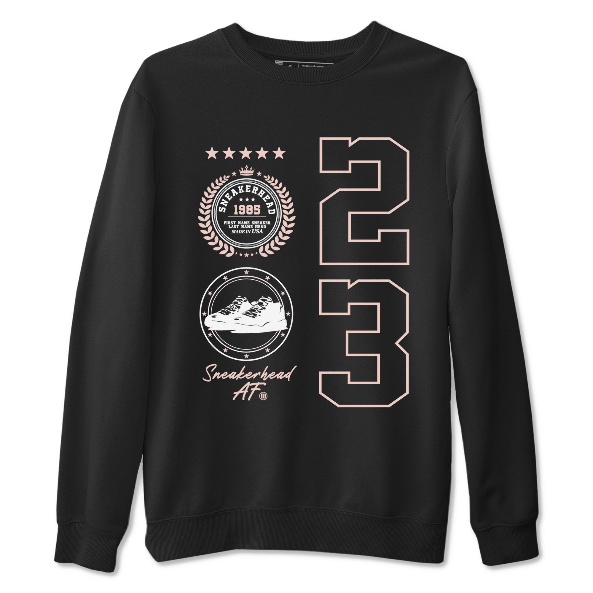 11s Legend Pink shirt to match jordans Sneaker Emblem sneaker tees Air Jordan 11 Legend Pink Drip Gear Zone unisex cotton Black 2 crew neck shirt