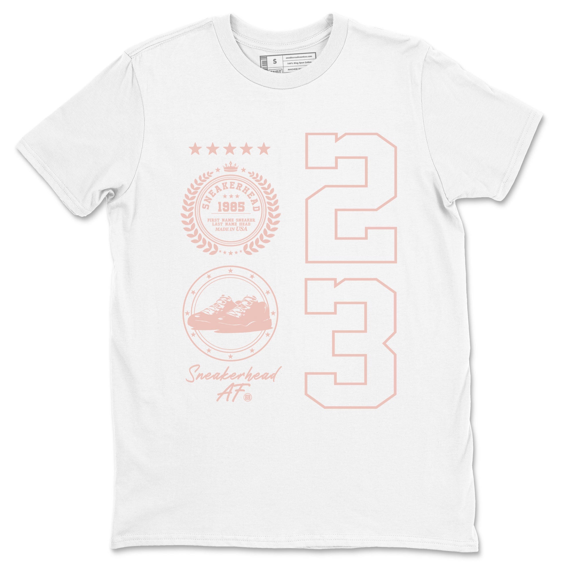 11s Legend Pink shirt to match jordans Sneaker Emblem sneaker tees Air Jordan 11 Legend Pink Drip Gear Zone unisex cotton White 2 crew neck shirt
