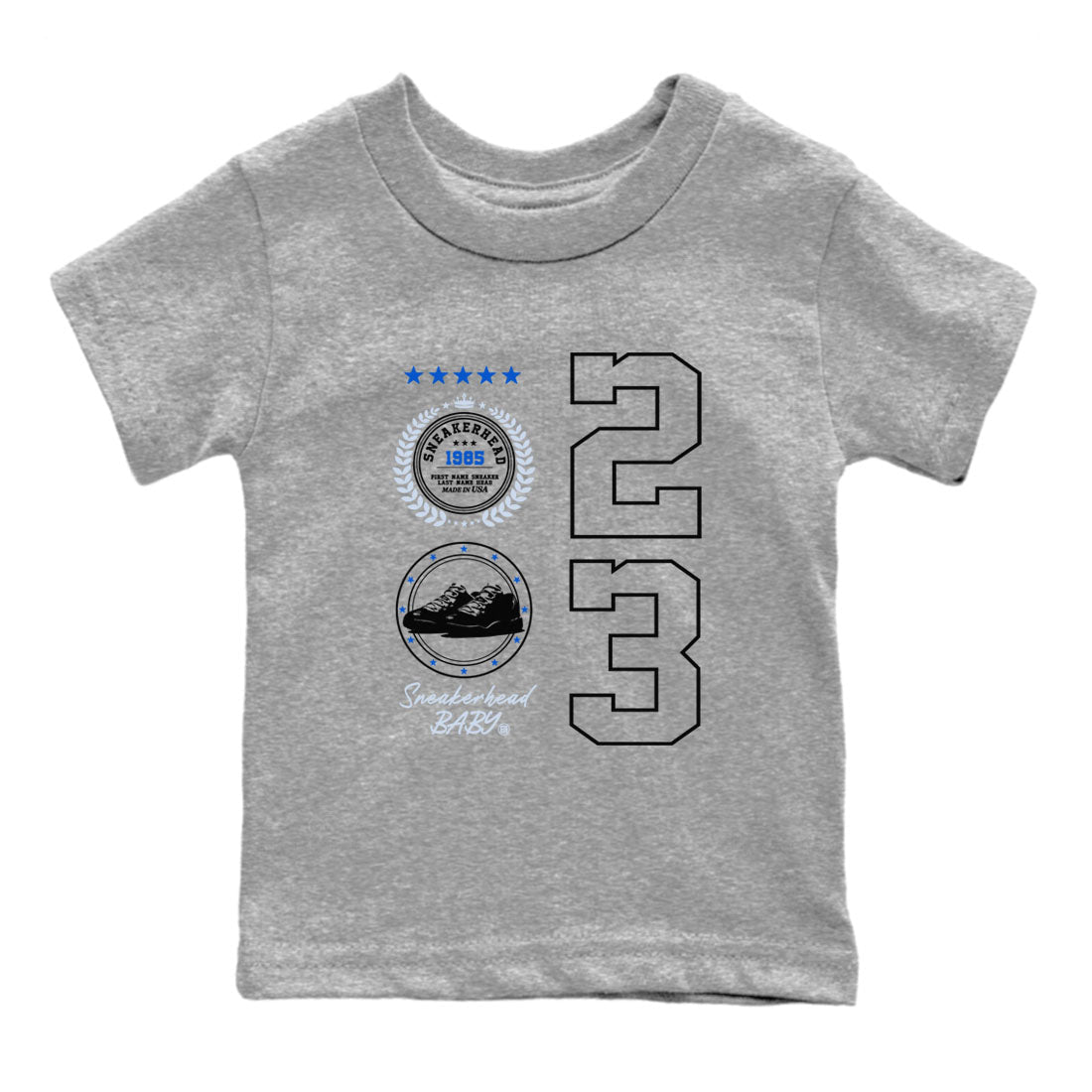 11s Space shirt to match jordans Sneaker Emblem sneaker tees Air Jordan 11 Space Drip Gear Zone baby toddler Heather Grey 2 cotton Shirt
