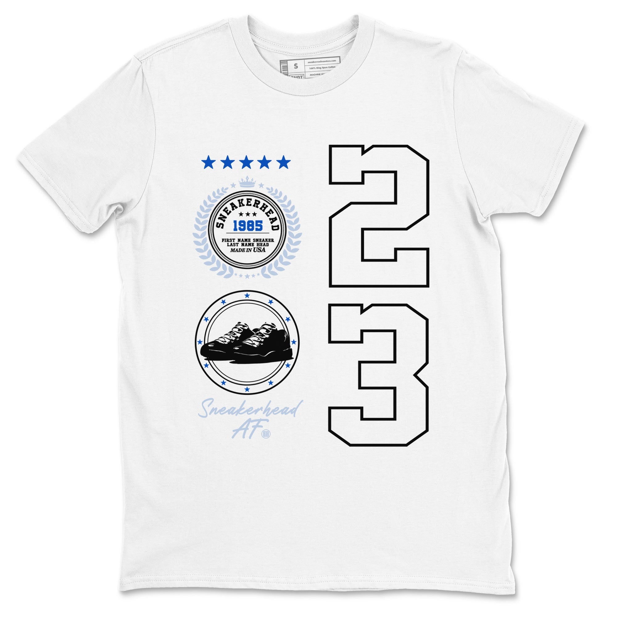 11s Space shirt to match jordans Sneaker Emblem sneaker tees Air Jordan 11 Space Drip Gear Zone unisex cotton White 2 crew neck shirt