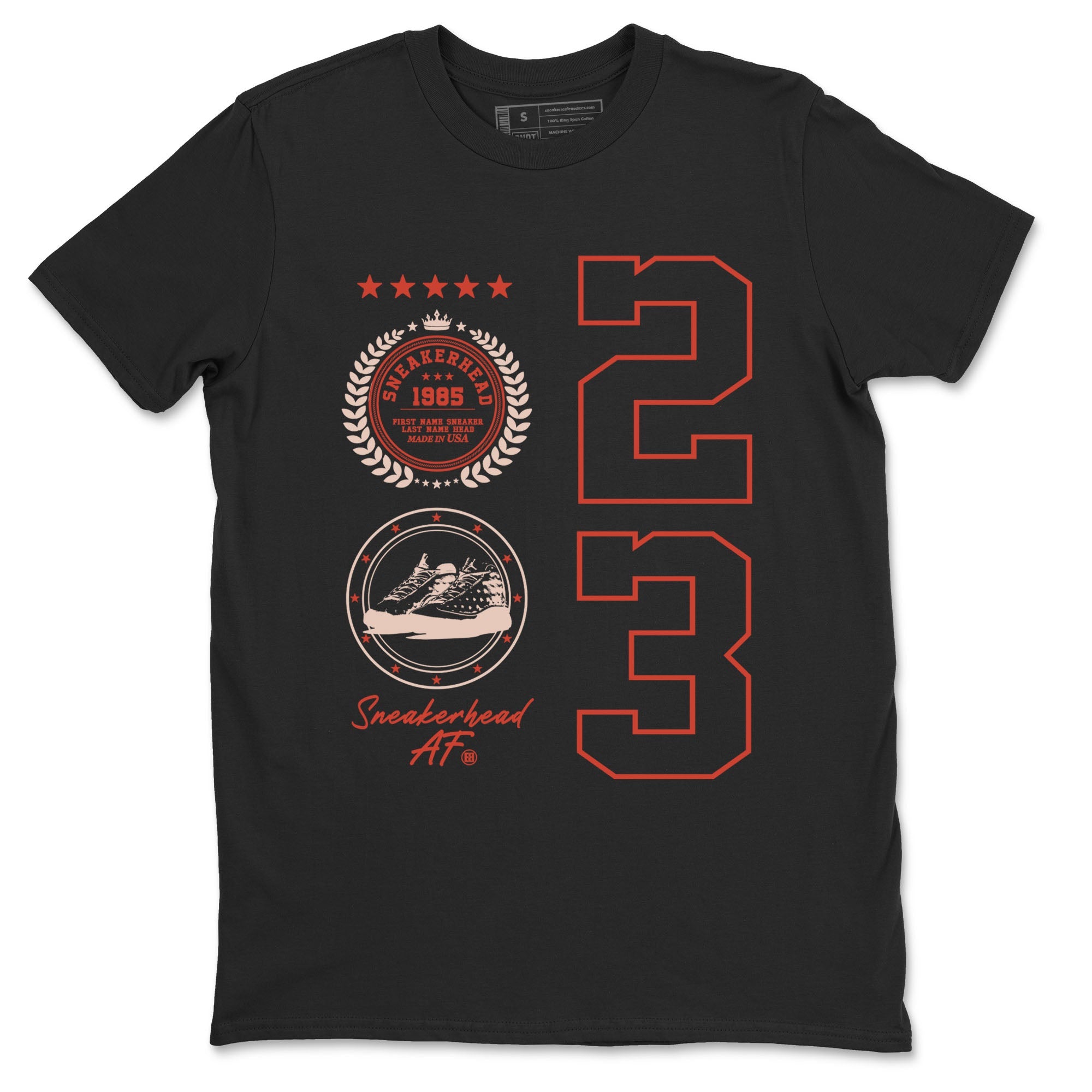 AJ13 Dune Red shirts to match jordans Sneaker Emblem sneaker match tees Air Jordan 13 Dune Red Drip Gear Zone streetwear brand Black 2 unisex cotton tee