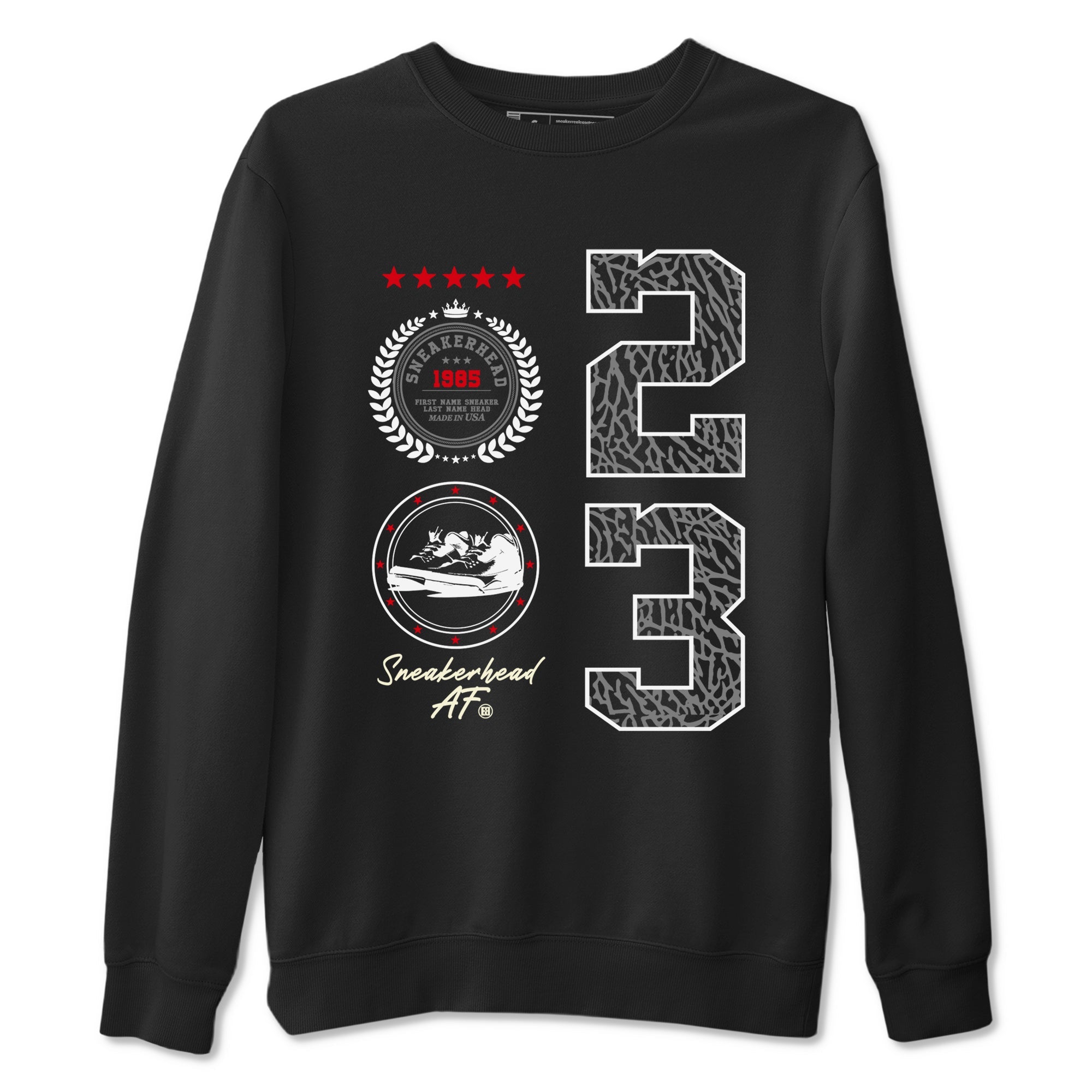 Air Jordan 3 Retro Cement Grey shirts to match jordans Sneaker Emblem sneaker match tees 3s Cement Grey Drip Gear Zone streetwear brand Black 2 unisex cotton tee