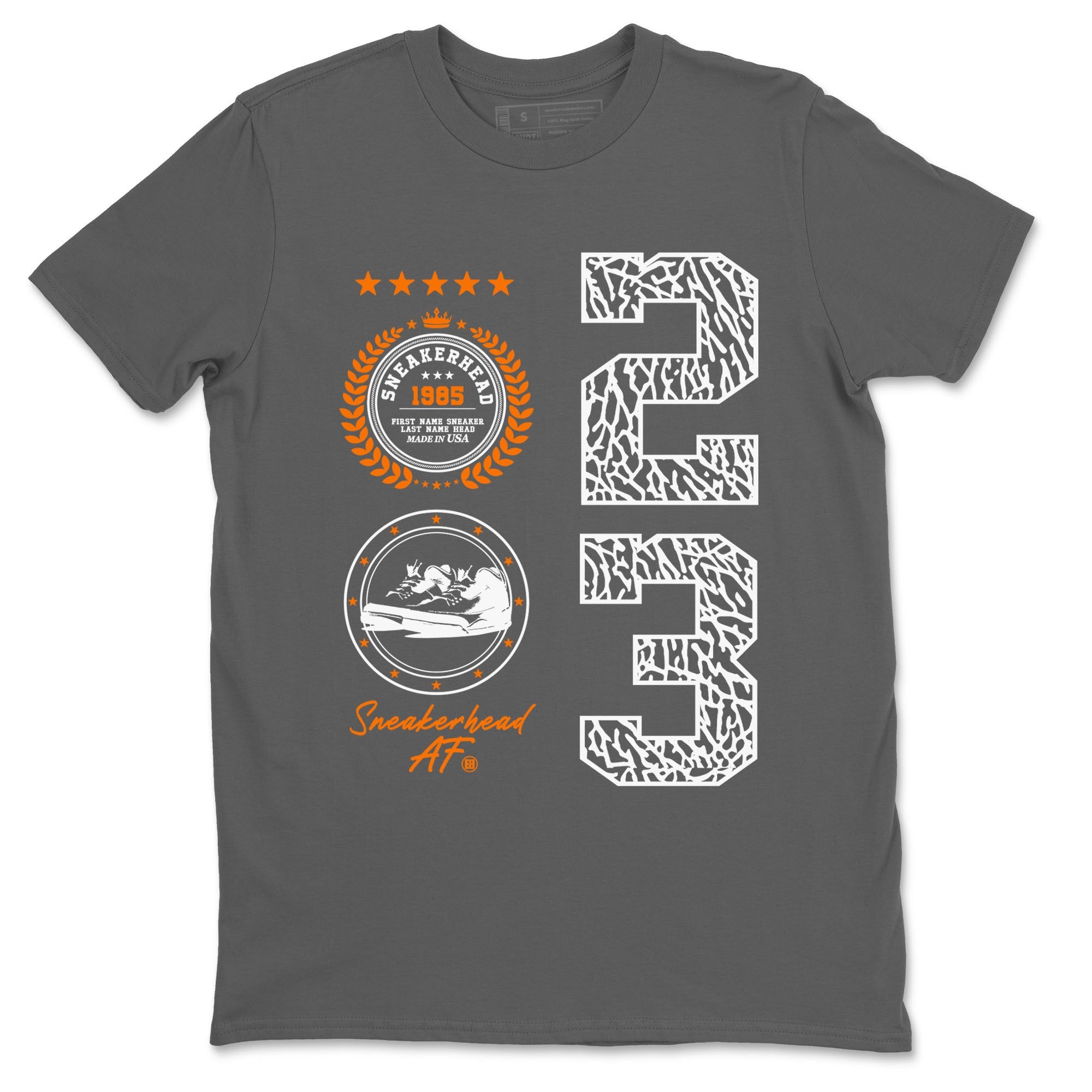 3s Georgia Peach shirt to match jordans Sneaker Emblem sneaker tees Air Jordan 3 Retro Georgia Peach Drip Gear Zone unisex cotton Cool Grey 2 crew neck shirt