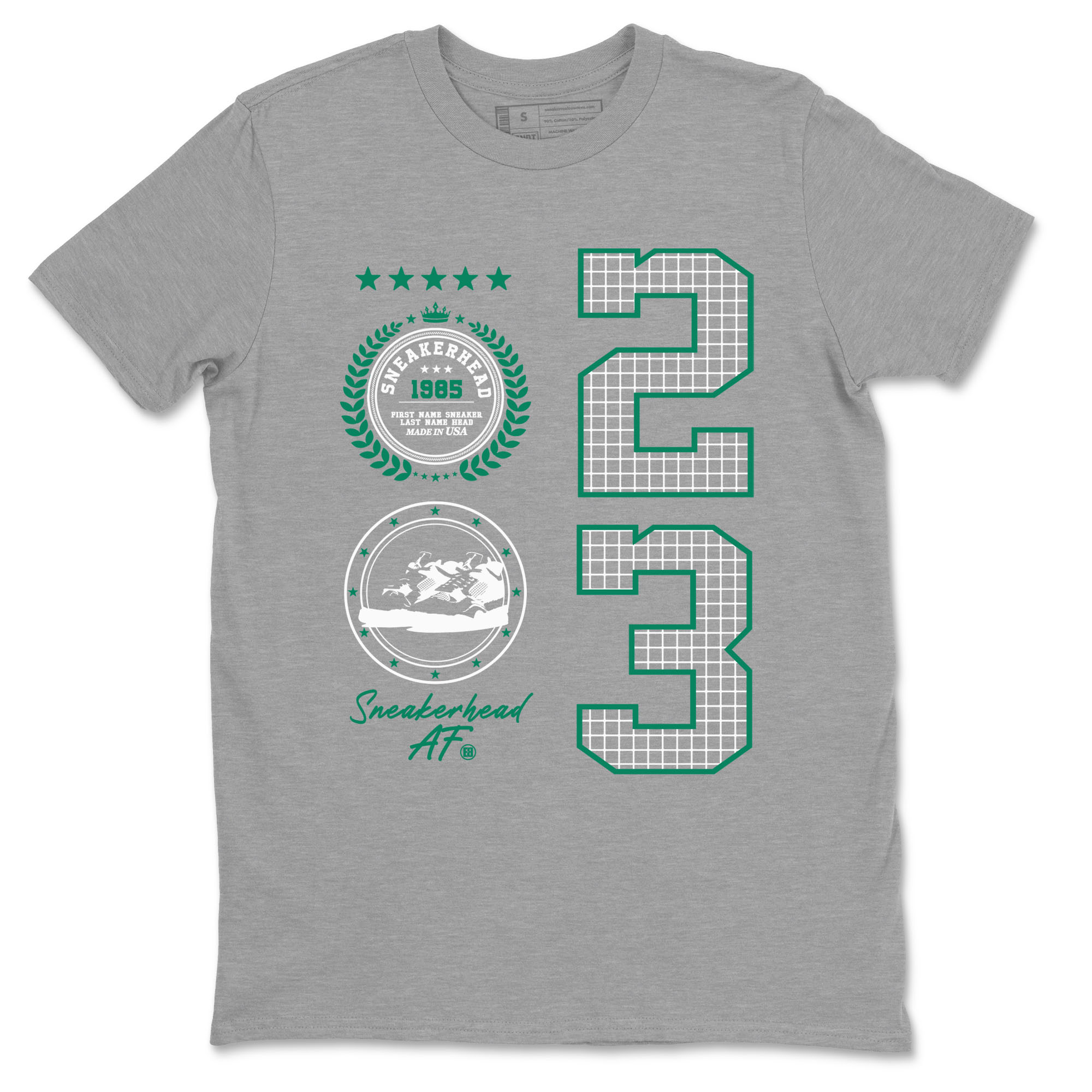 4s Oxidized Green shirts to match jordans Sneaker Emblem sneaker match tees Air Jordan 4 Oxidized Green Drip Gear Zone streetwear brand Heather Grey 2 unisex cotton tee