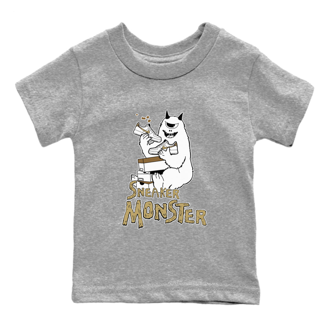Air Force 1 Ivory Snake shirt to match jordans Sneaker Monster sneaker tees Air Force 1 Ivory Snake Drip Gear Zone baby toddler Heather Grey 2 cotton Shirt