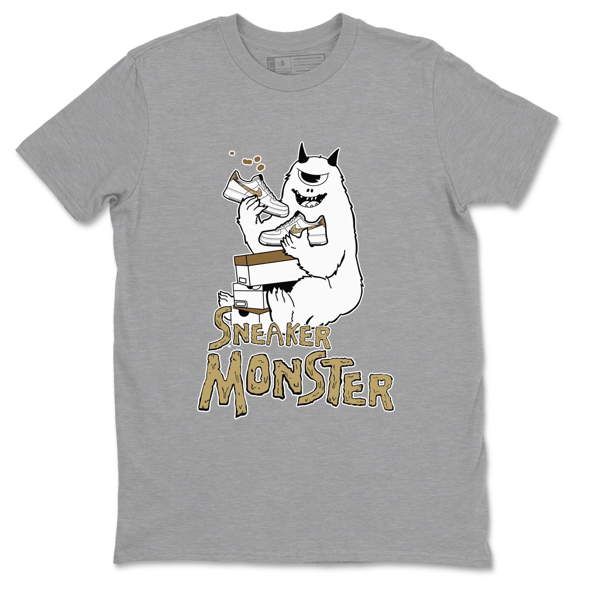Air Force 1 Ivory Snake shirt to match jordans Sneaker Monster sneaker tees Air Force 1 Ivory Snake Drip Gear Zone unisex cotton Heather Grey 2 crew neck shirt