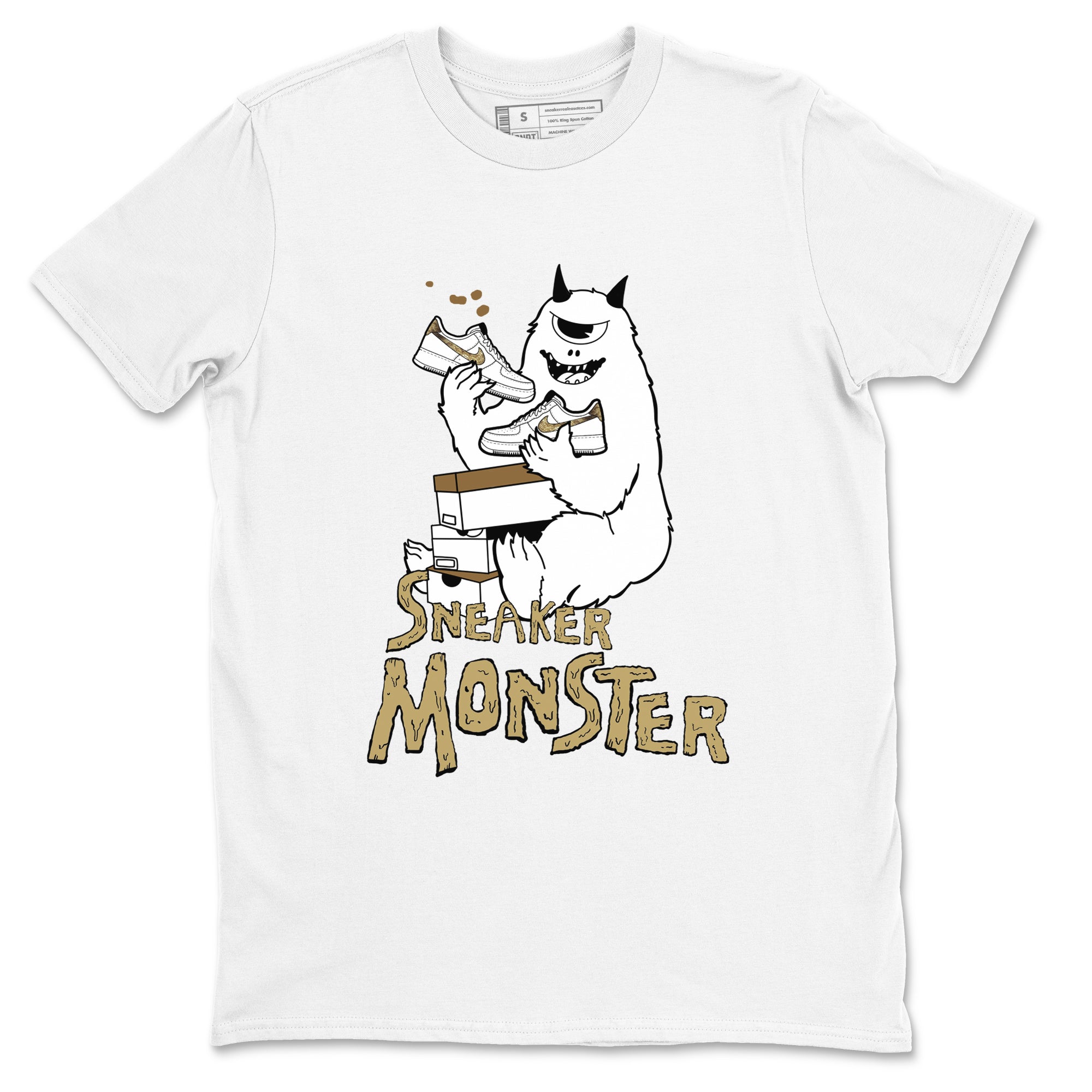 Air Force 1 Ivory Snake shirt to match jordans Sneaker Monster sneaker tees Air Force 1 Ivory Snake Drip Gear Zone unisex cotton White 2 crew neck shirt