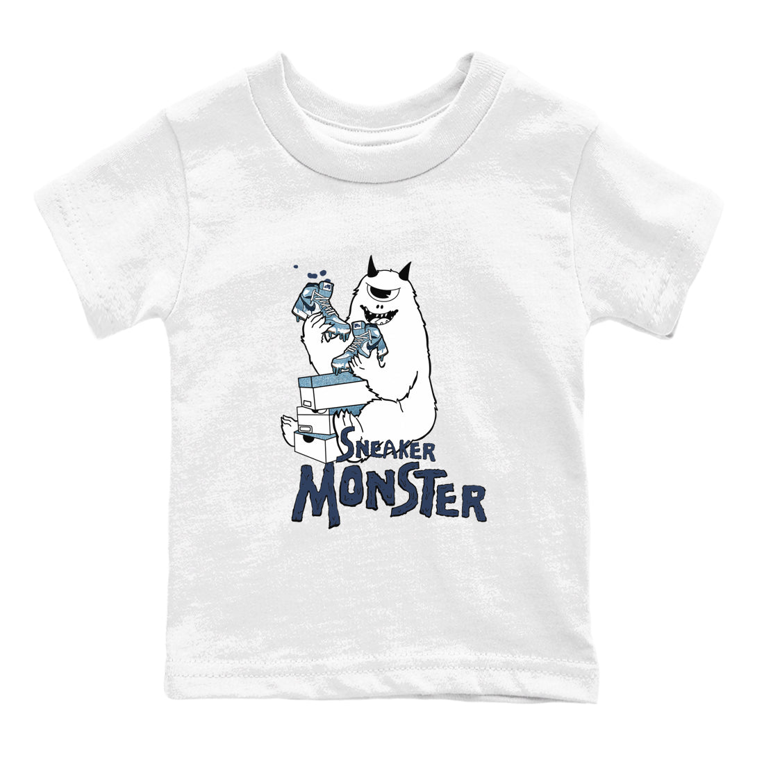 1s Denim shirts to match jordans Sneaker Monster sneaker match tees Air Jordan 1 Denim Drip Gear Zone streetwear brand Baby and Youth White 2 cotton tee