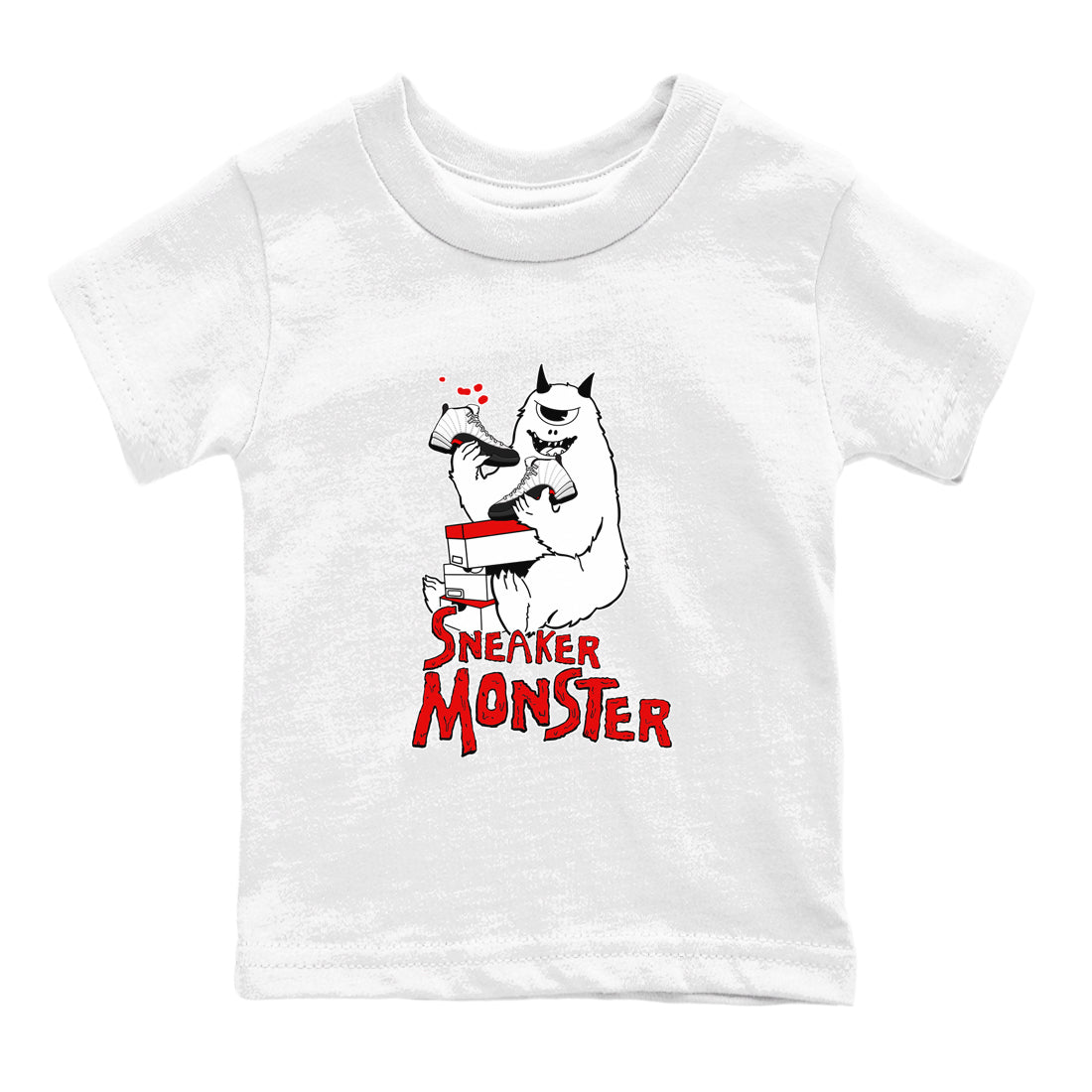 Air Jordan 12 Retro Taxi Flip shirts to match jordans Sneaker Monster sneaker match tees 12s Red Taxi Drip Gear Zone baby toddler White 2 cotton Shirt