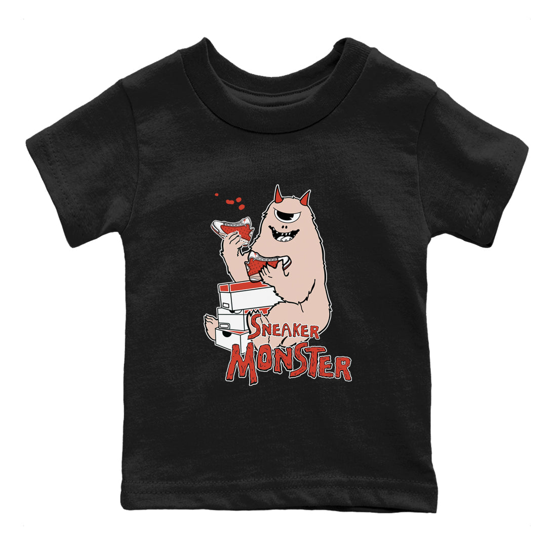 13s Dune Red shirts to match jordans Sneaker Monster sneaker match tees Air Jordan 13 Dune Red Drip Gear Zone streetwear brand Baby and Youth Black 2 cotton tee
