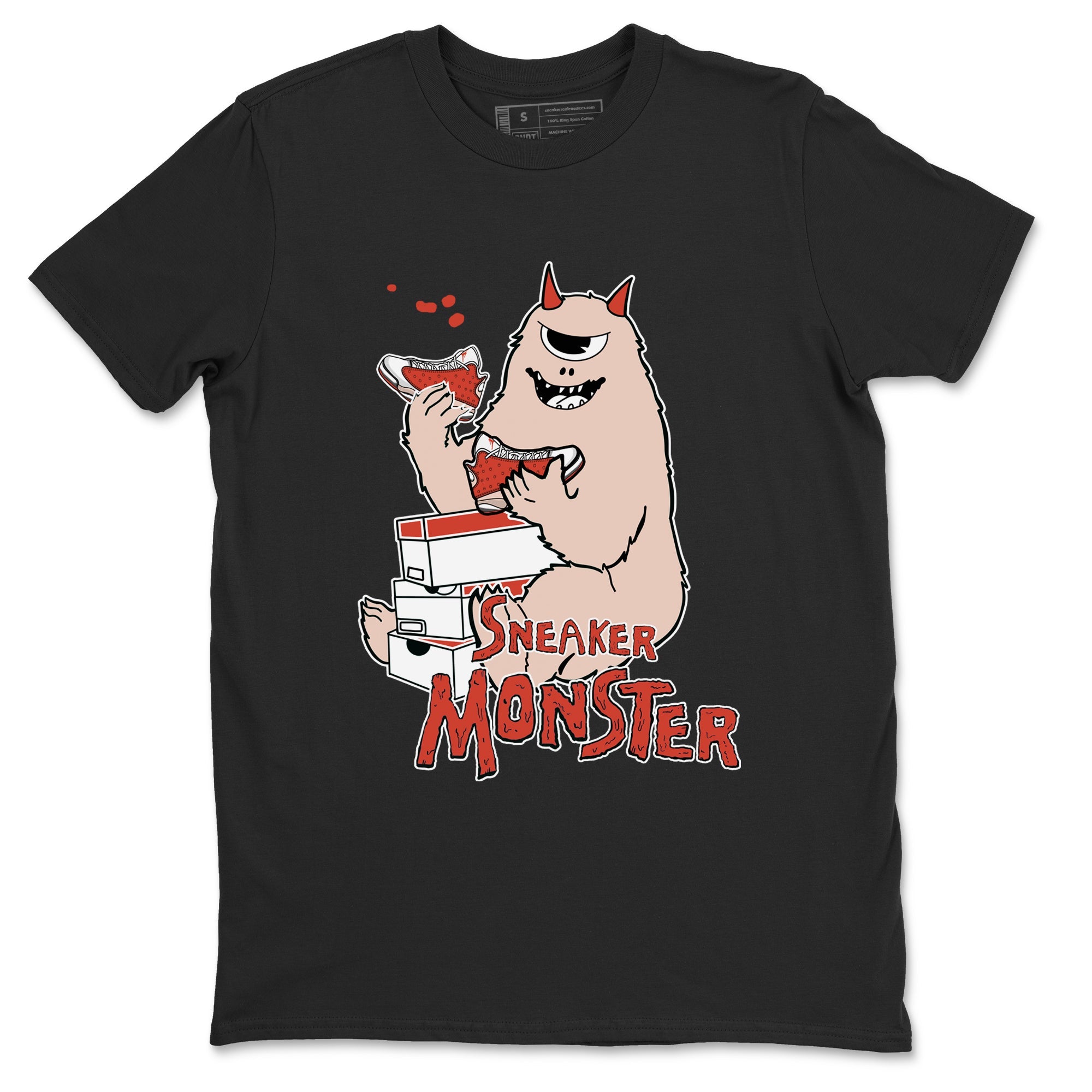 13s Dune Red shirts to match jordans Sneaker Monster sneaker match tees Air Jordan 13 Dune Red Drip Gear Zone streetwear brand Black 2 unisex cotton tee