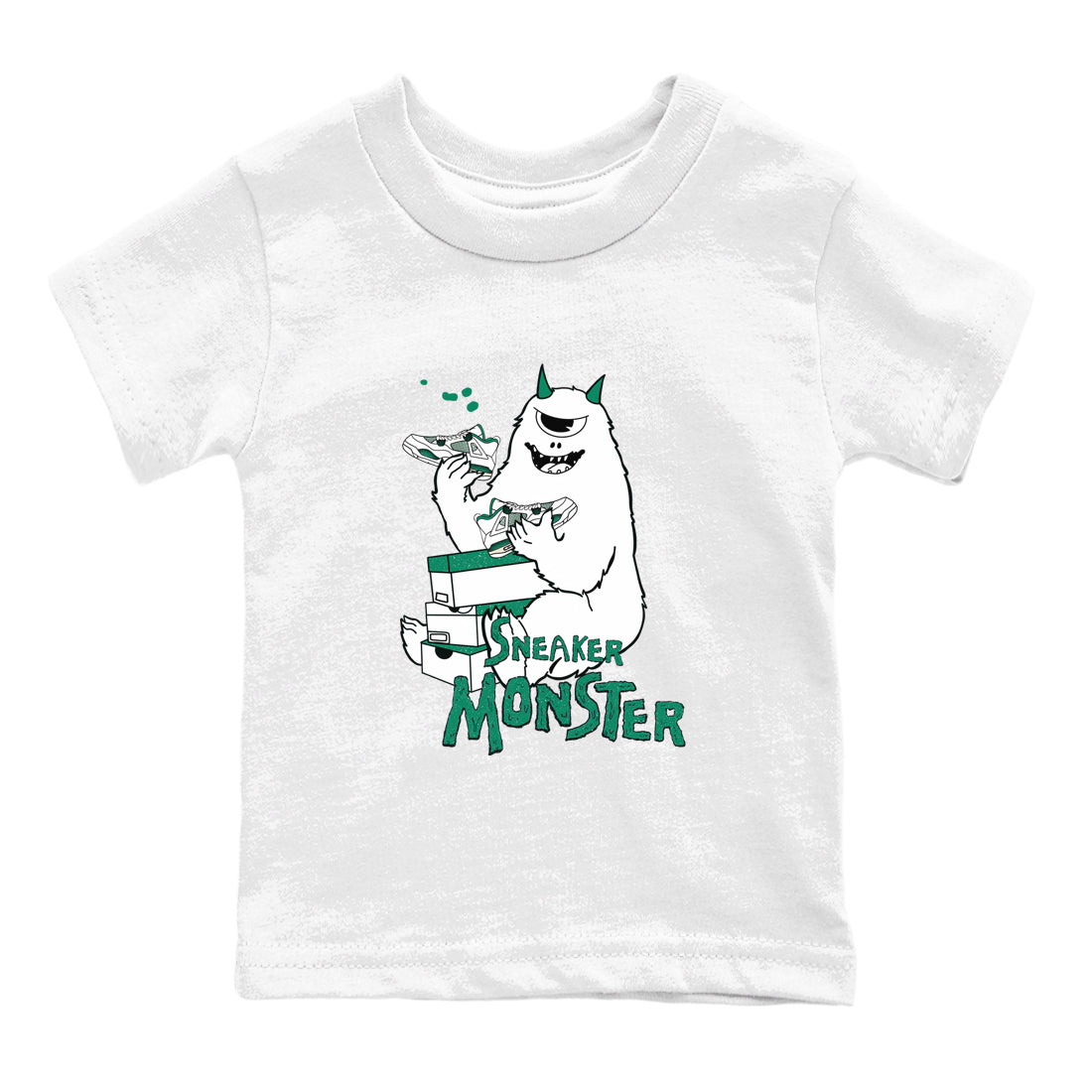 4s Oxidized Green shirts to match jordans Sneaker Monster sneaker match tees Air Jordan 4 Oxidized Green Drip Gear Zone streetwear brand Baby and Youth White 2 cotton tee