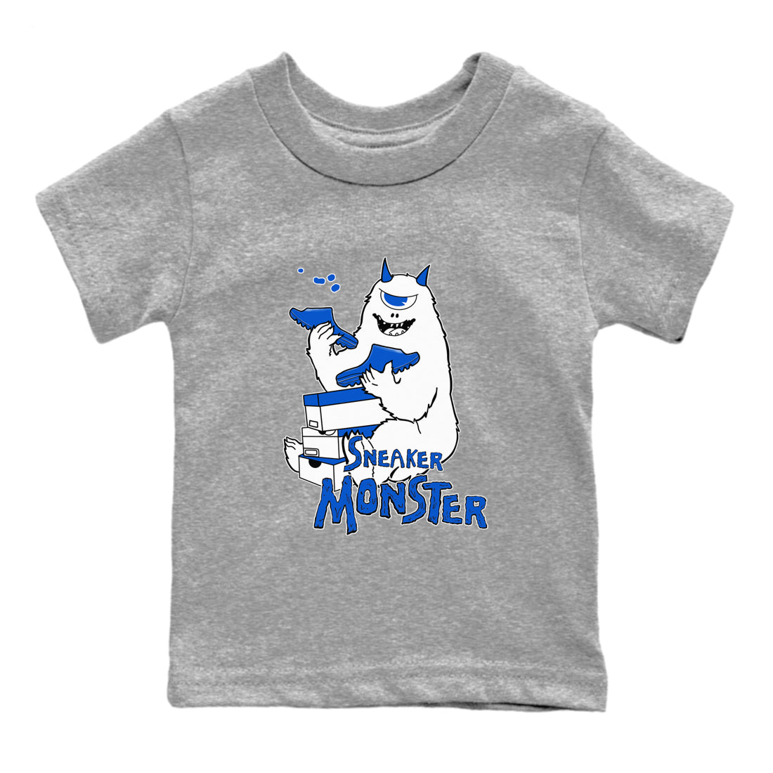 Yeezy Slide Azure shirts to match jordans Sneaker Monster sneaker match tees Yeezy Slide Azure Drip Gear Zone streetwear brand Baby and Youth Heather Grey 2 cotton tee