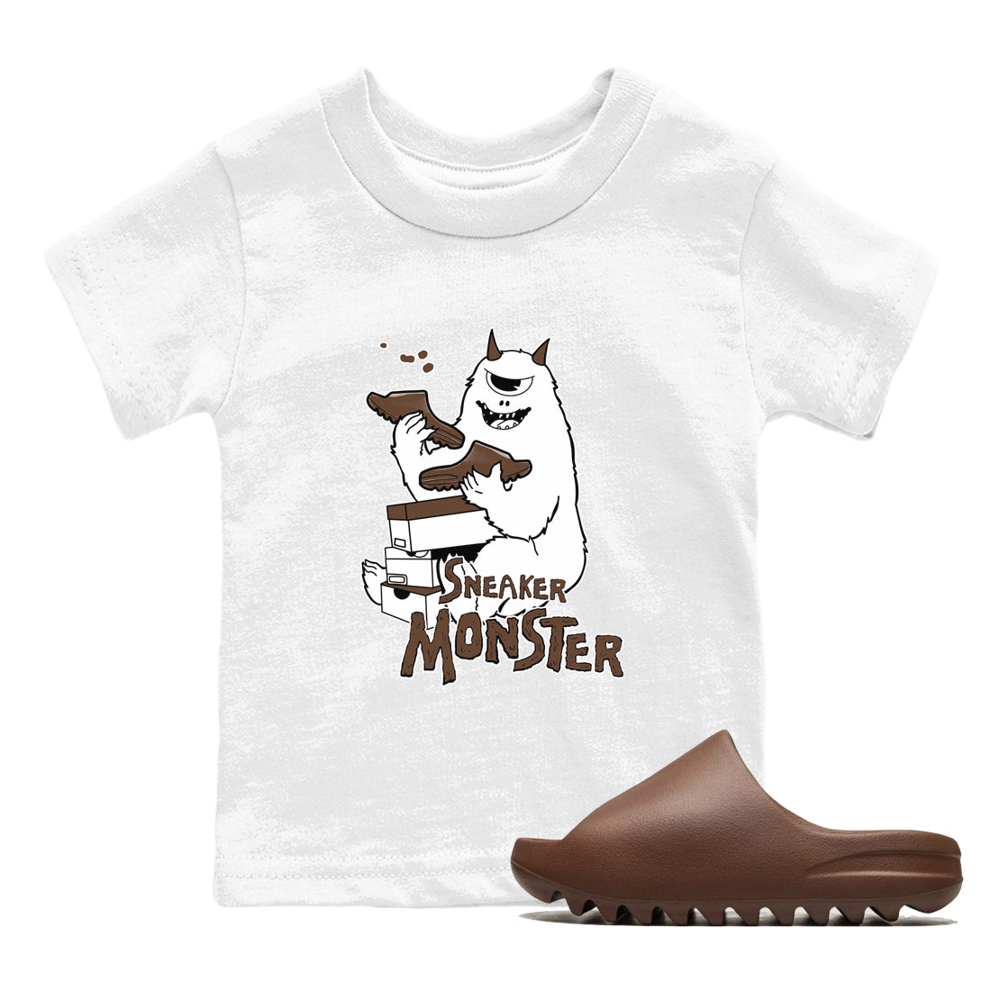Yeezy Slide Flax shirts to match jordans Sneaker Monster sneaker match tees Yeezy Slide Flax Drip Gear Zone streetwear brand Baby and Youth White 1 cotton tee