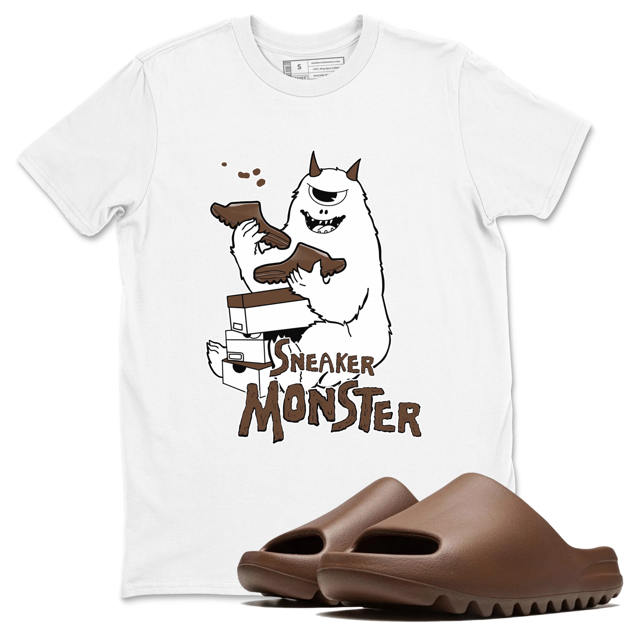Yeezy Slide Flax shirts to match jordans Sneaker Monster sneaker match tees Yeezy Slide Flax Drip Gear Zone streetwear brand White 1 unisex cotton tee