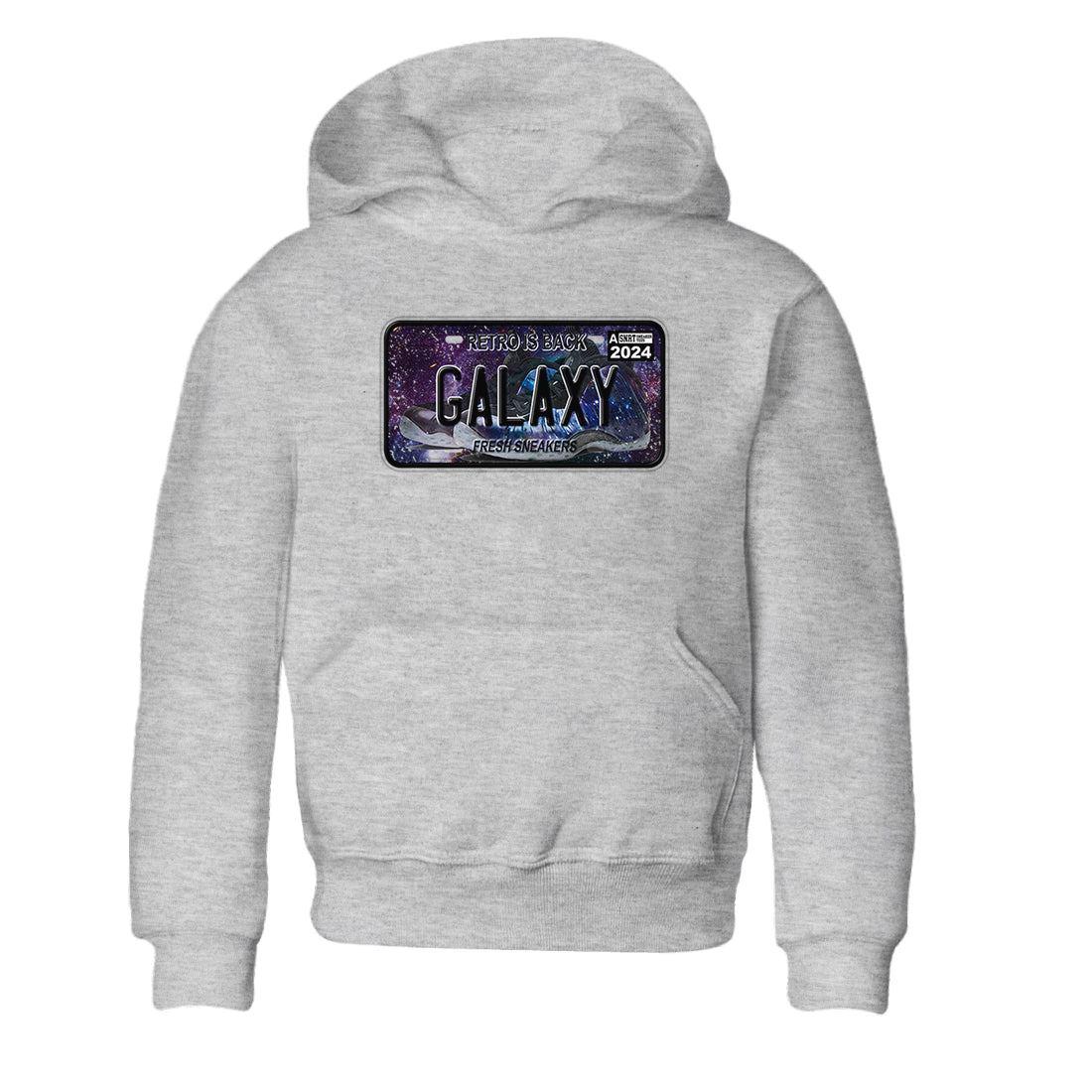 Air Foamposite One Galaxy shirts to match jordans Sneaker Plate sneaker match tees Air Foamposite One Galaxy Drip Gear Zone Youth Baby Heather Grey 2 crew neck shirts