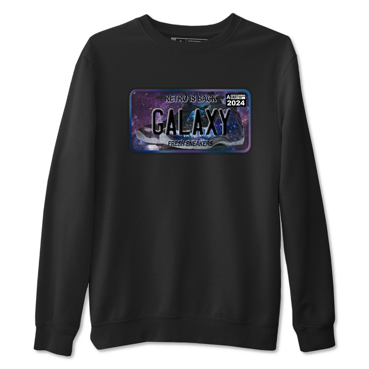 Air Foamposite One Galaxy shirts to match jordans Sneaker Plate sneaker match tees Air Foamposite One Galaxy Drip Gear Zone unisex cotton Black 2 crew neck shirts
