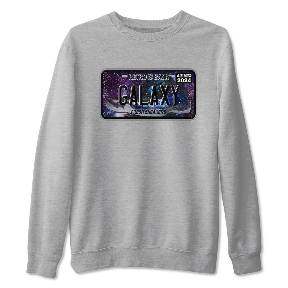 Air Foamposite One Galaxy shirts to match jordans Sneaker Plate sneaker match tees Air Foamposite One Galaxy Drip Gear Zone unisex cotton Heather Grey 2 crew neck shirts