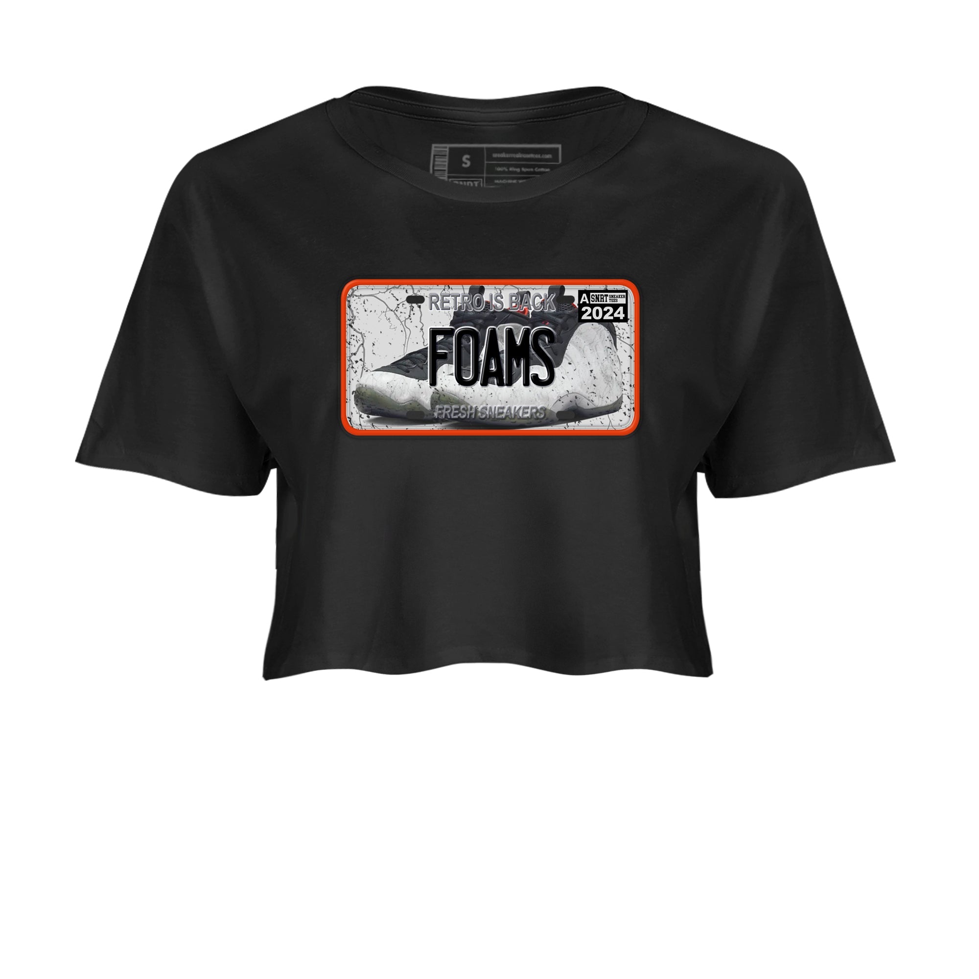 Foams One Jin shirts to match jordans Sneaker Plate sneaker match tees Air Foamposite One Jin match shoes to clothes Drip Gear Zone unisex cotton Black 2 crop tee