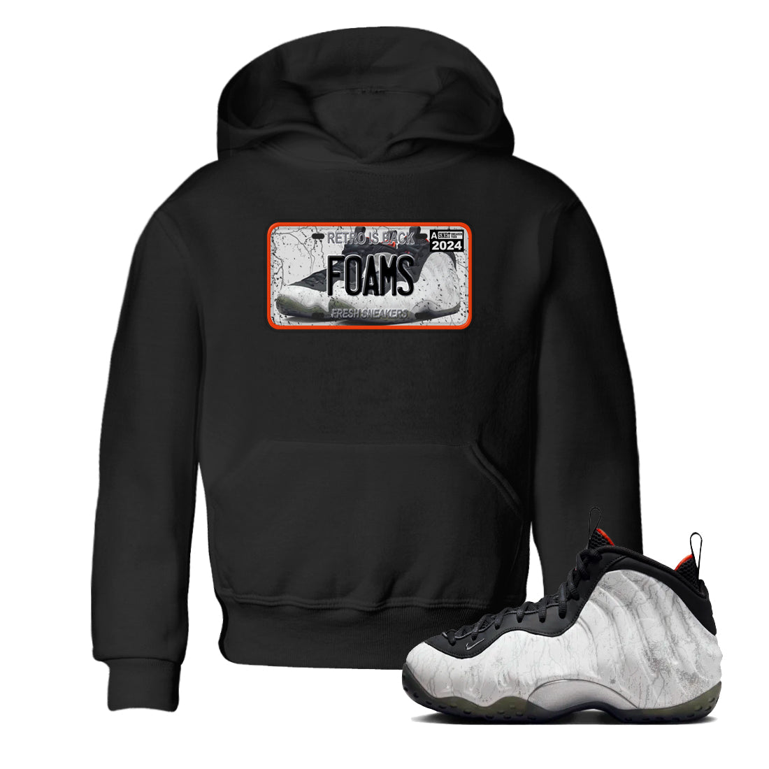 Foams One Jin shirts to match jordans Sneaker Plate sneaker match tees Air Foamposite One Jin match shoes to clothes Drip Gear Zone Youth Baby Black 1 tee