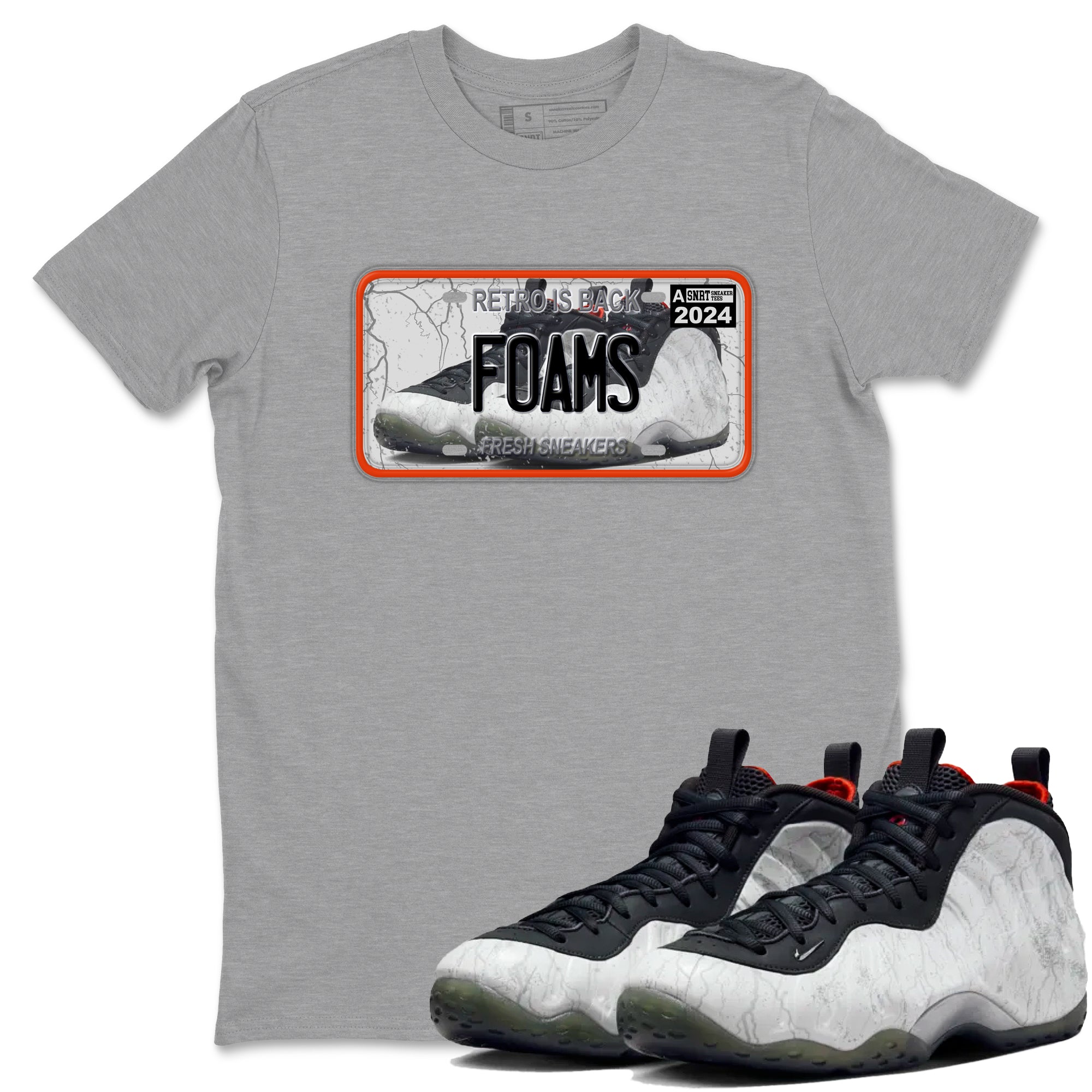 Foams One Jin shirts to match jordans Sneaker Plate sneaker match tees Air Foamposite One Jin match shoes to clothes Drip Gear Zone unisex cotton Heather Grey 1 shirts