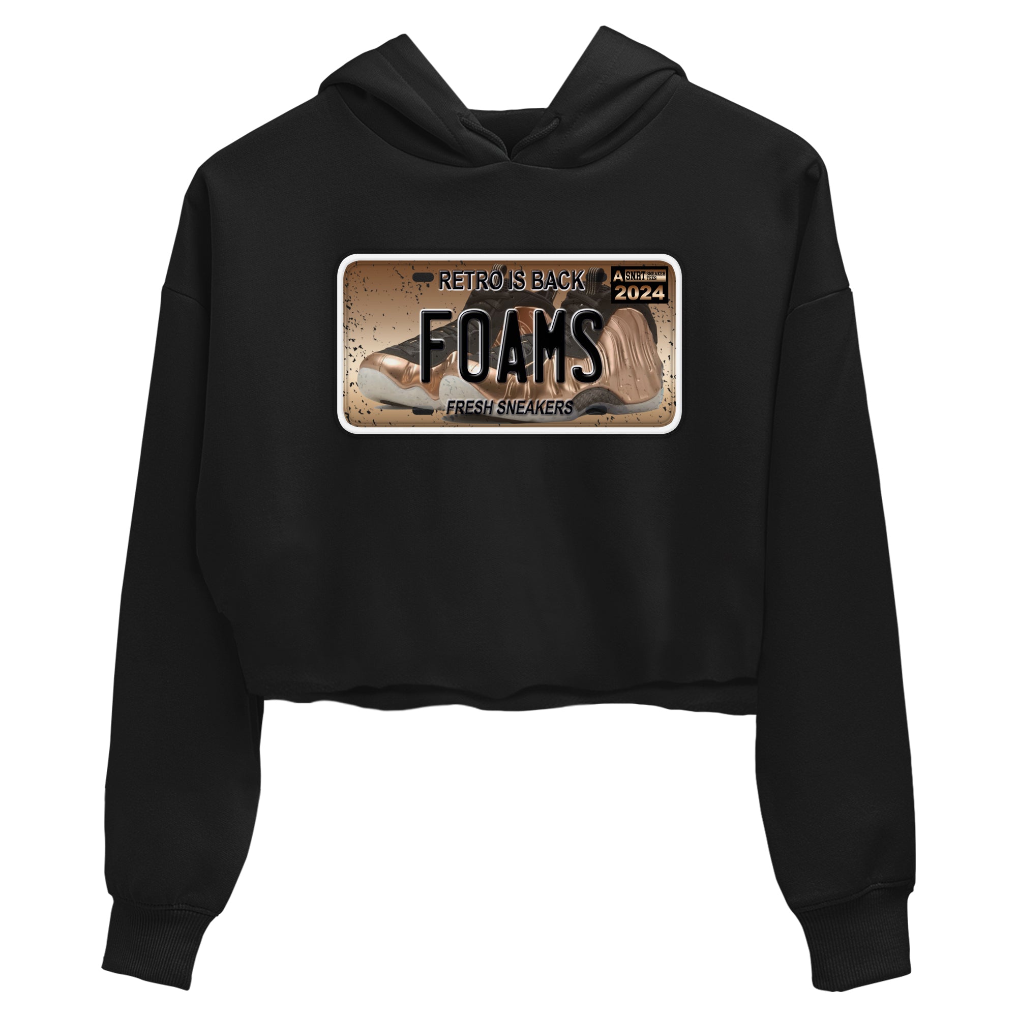 Air Foamposite One Metallic Copper shirts to match jordans Sneaker Plate sneaker match tees Foams One Metallic Copper match shoes to clothes Drip Gear Zone unisex cotton Black 2 crop tee