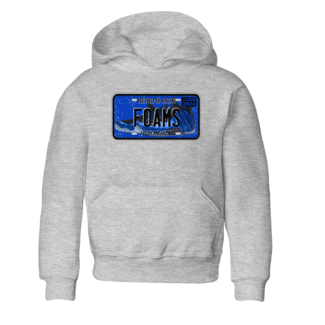 Foams One Royal shirts to match jordans Sneaker Plate sneaker match tees Air Foamposite One Royal match shoes to clothes Drip Gear Zone Youth Baby Heather Grey 2 tee