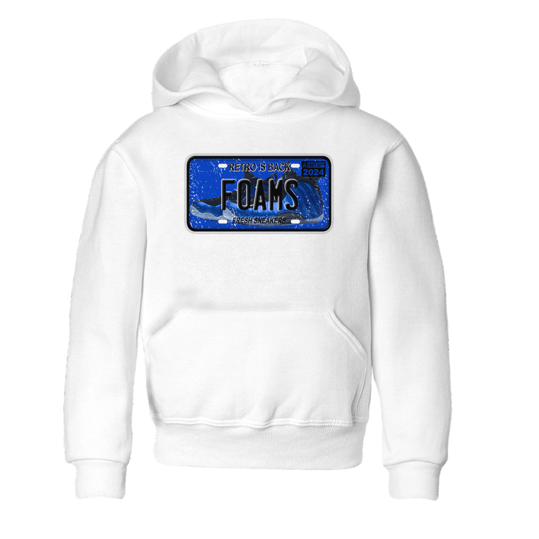 Foams One Royal shirts to match jordans Sneaker Plate sneaker match tees Air Foamposite One Royal match shoes to clothes Drip Gear Zone Youth Baby White 2 tee