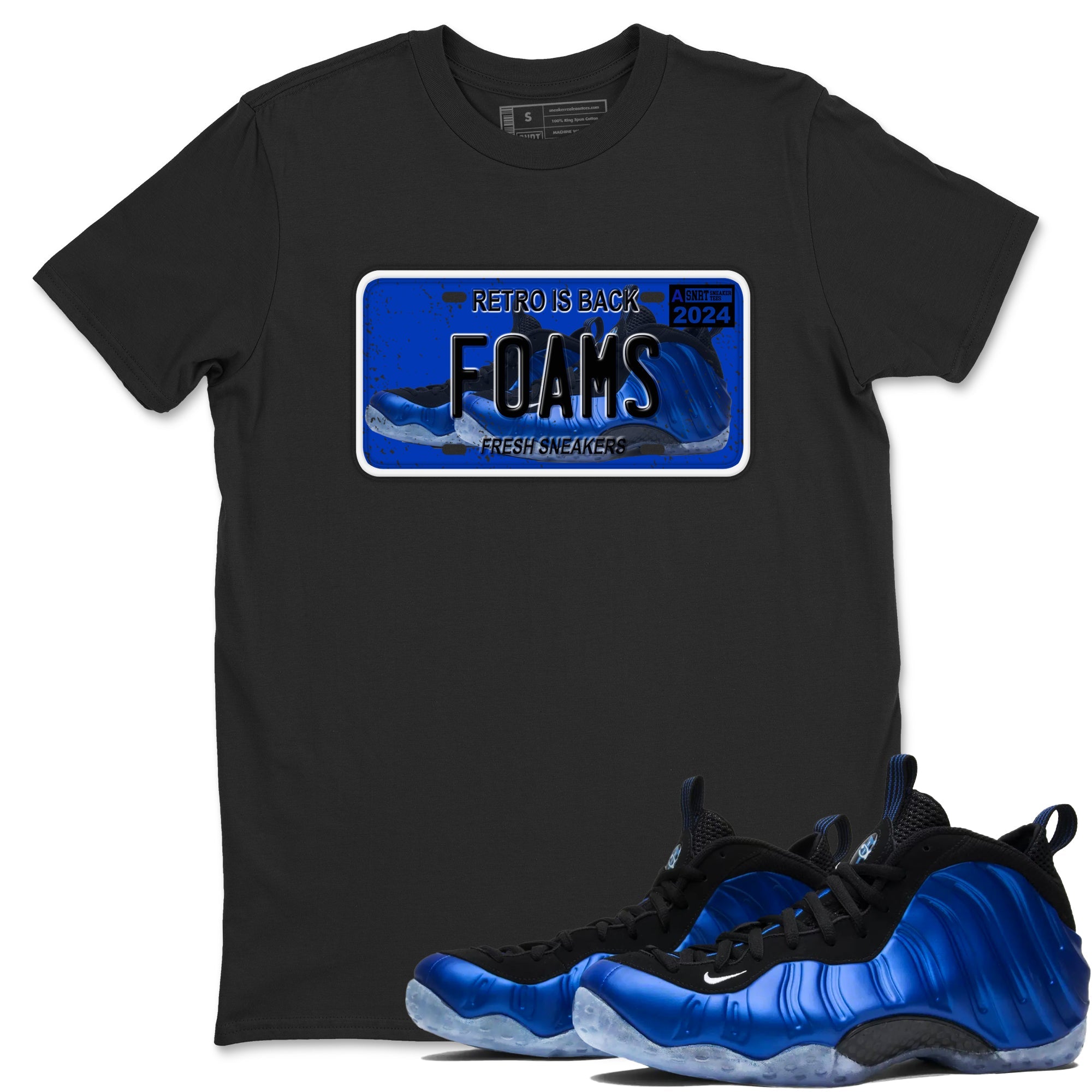 Foams One Royal shirts to match jordans Sneaker Plate sneaker match tees Air Foamposite One Royal match shoes to clothes Drip Gear Zone unisex cotton Black 1 shirts